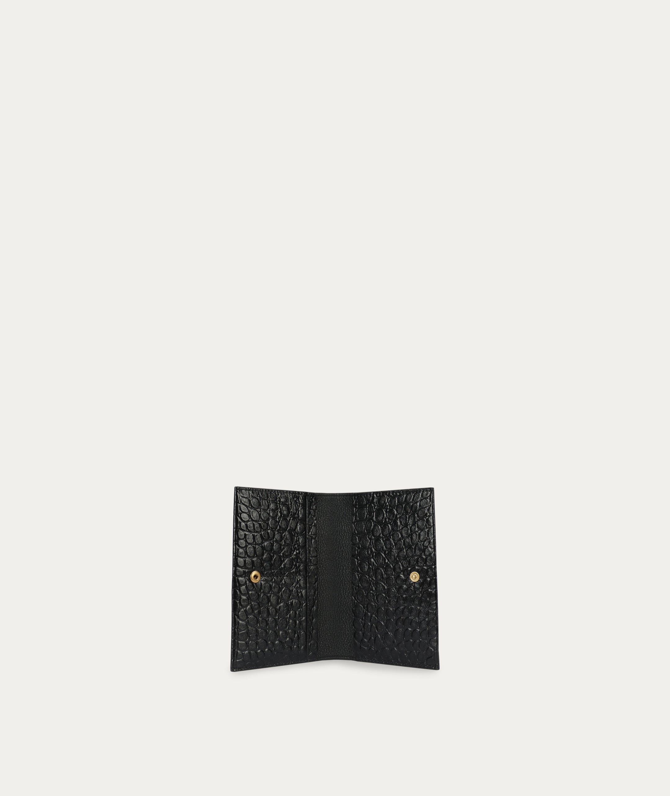 Passport Wallet - Black Croc