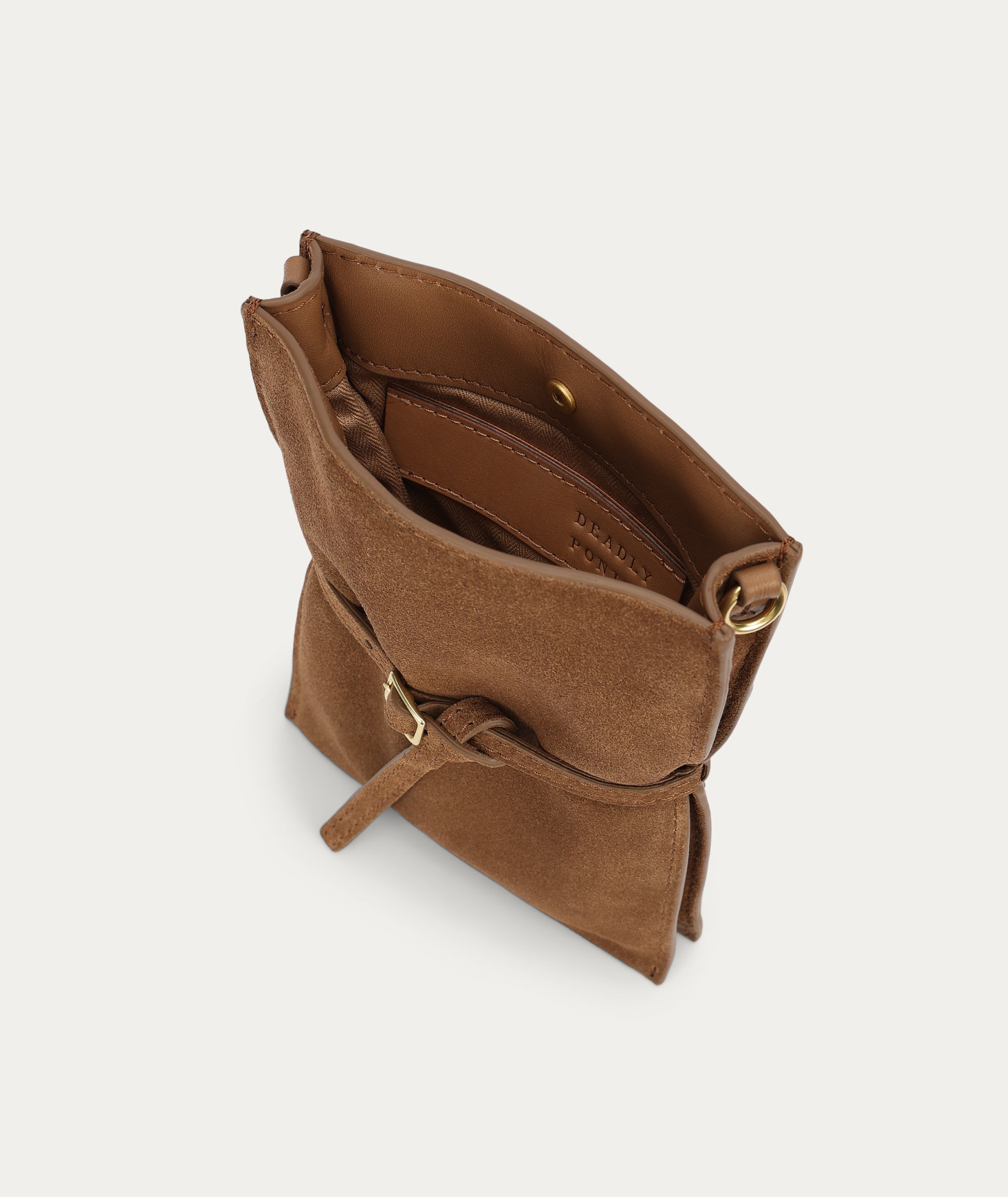 Penny Phone Pouch - Hazel Suede