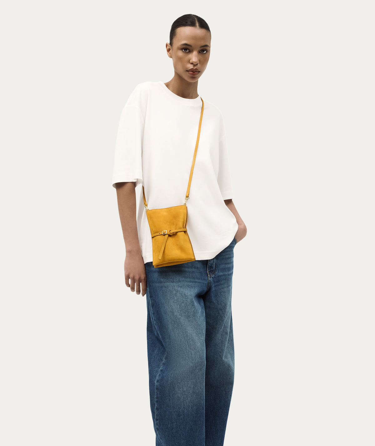 Penny Phone Pouch - Sunflower Nubuck