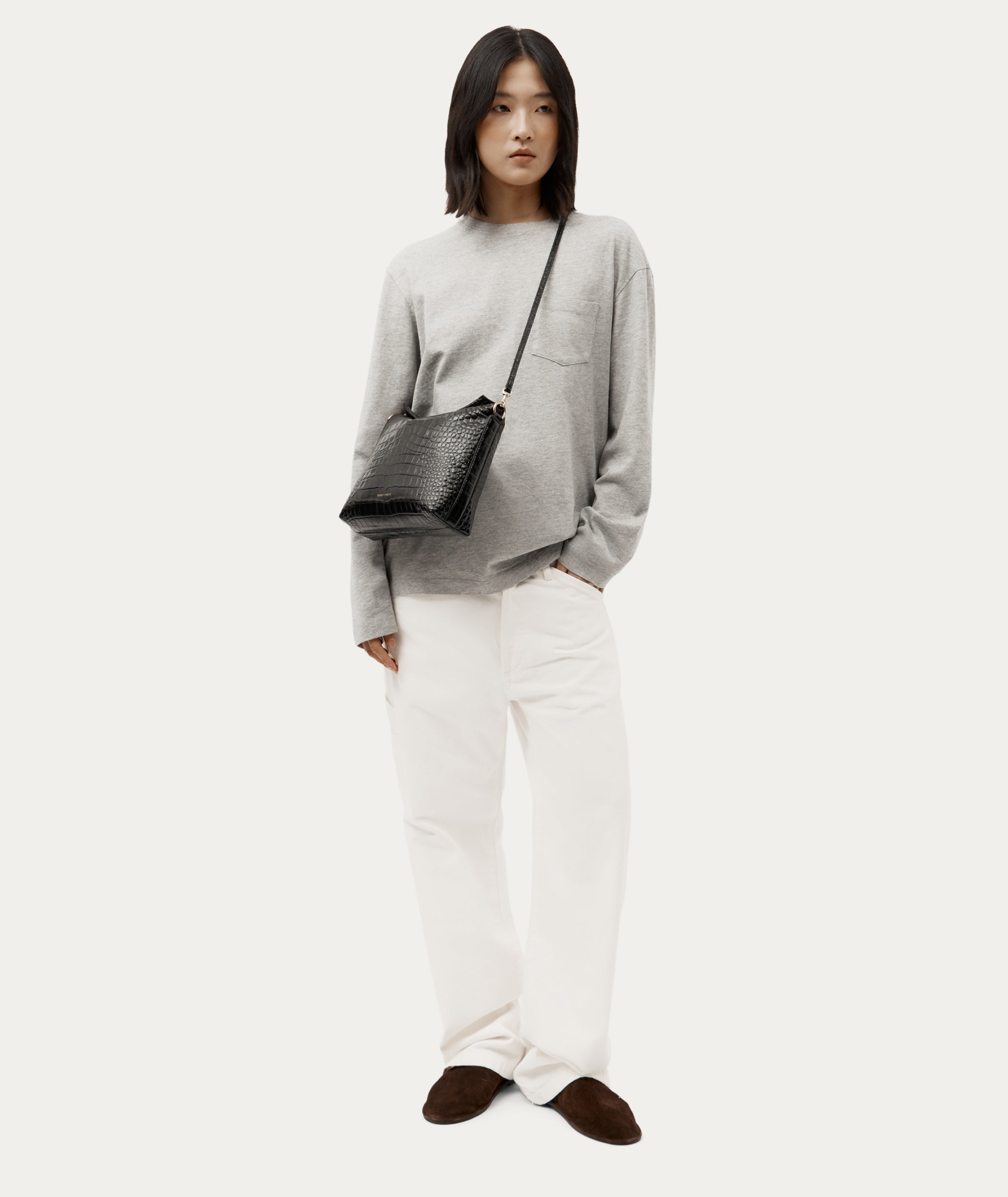 Piper Bag - Black Croc