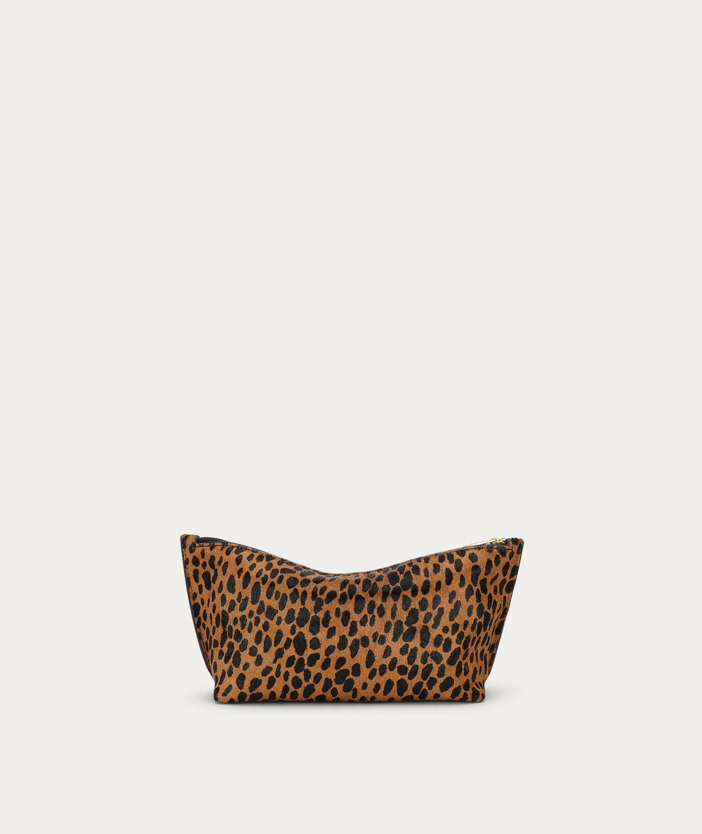 Medium Poucher - Cheetah Calf Hair