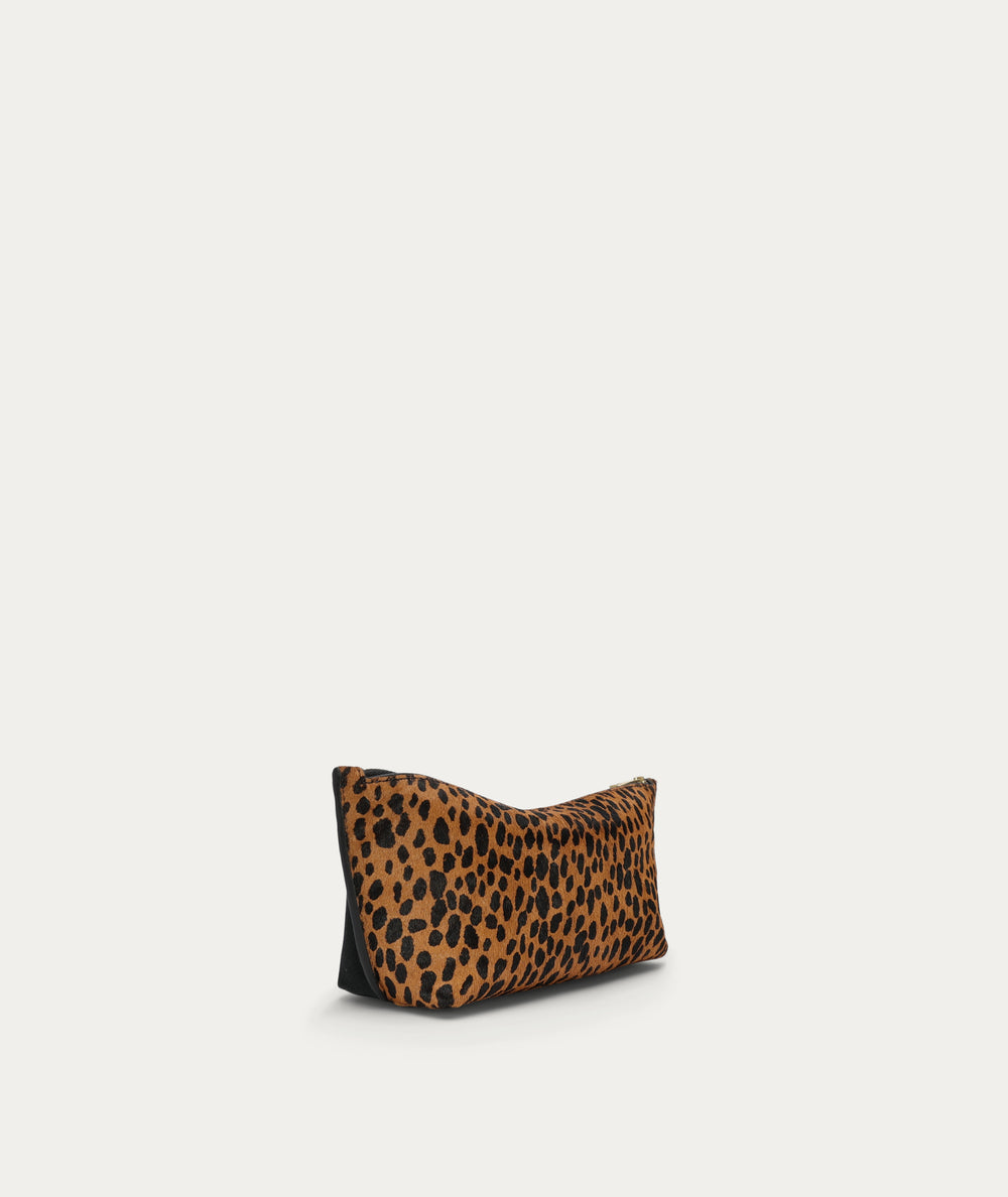 Medium Poucher - Cheetah Calf Hair