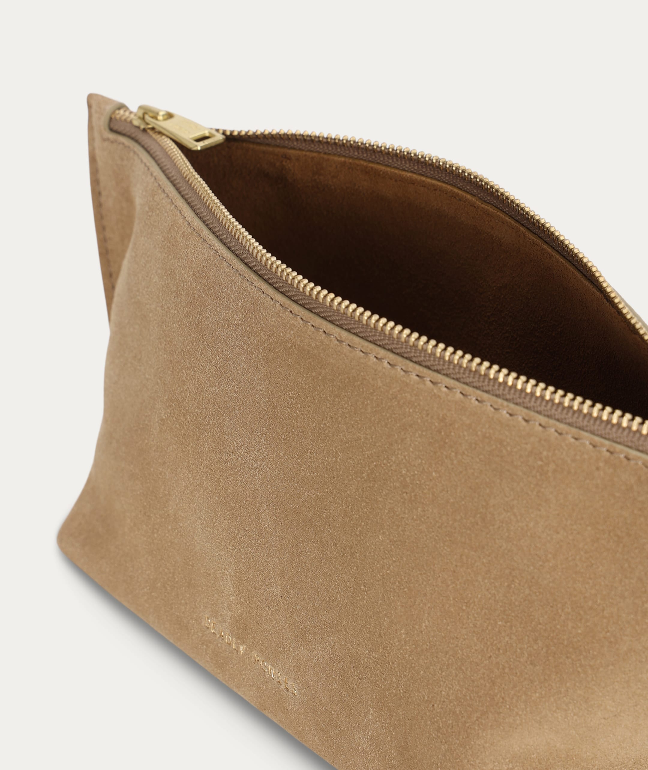 Poucher Grande - Oat Suede