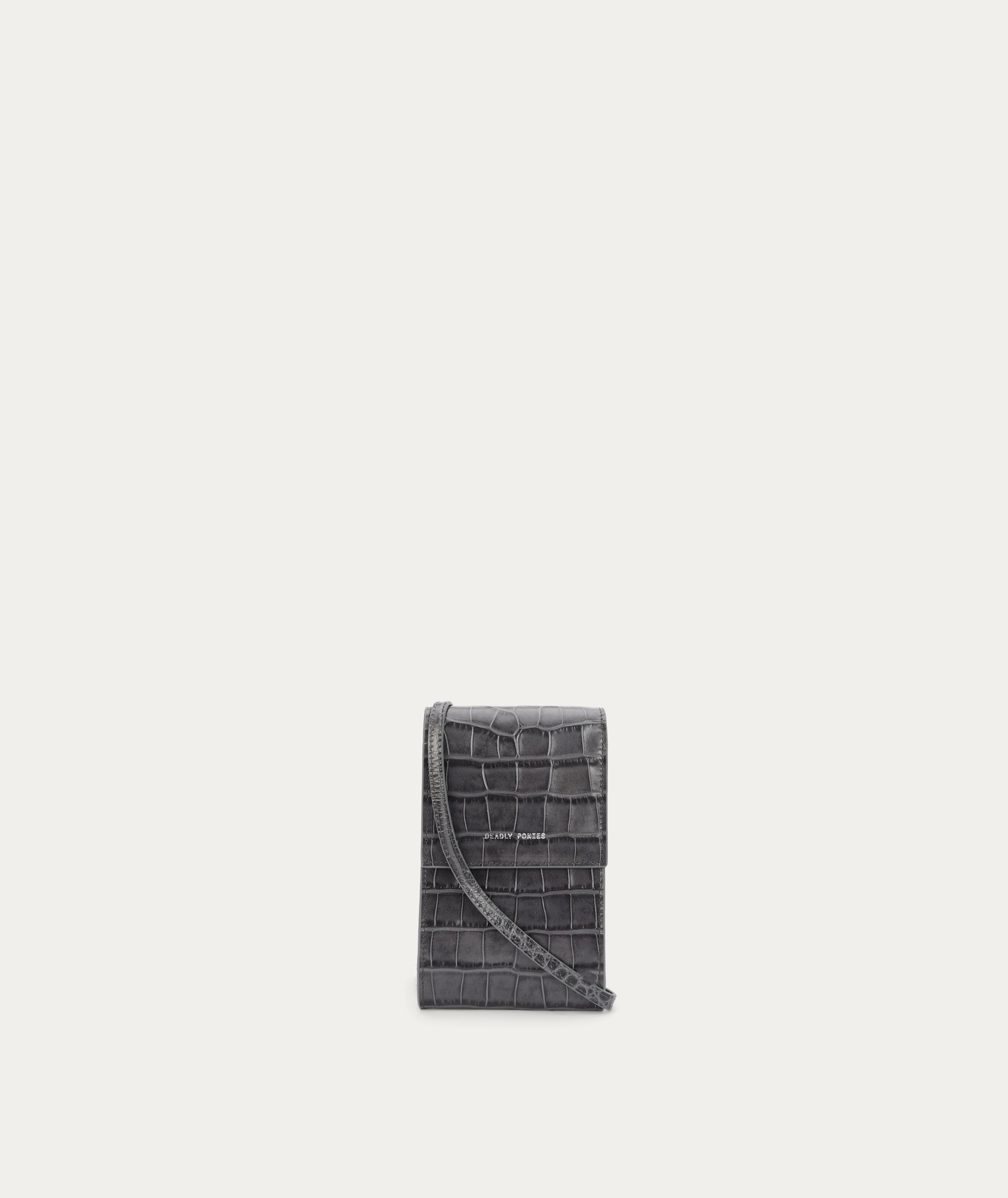 Poucheroo Leather Strap - Flint Croc