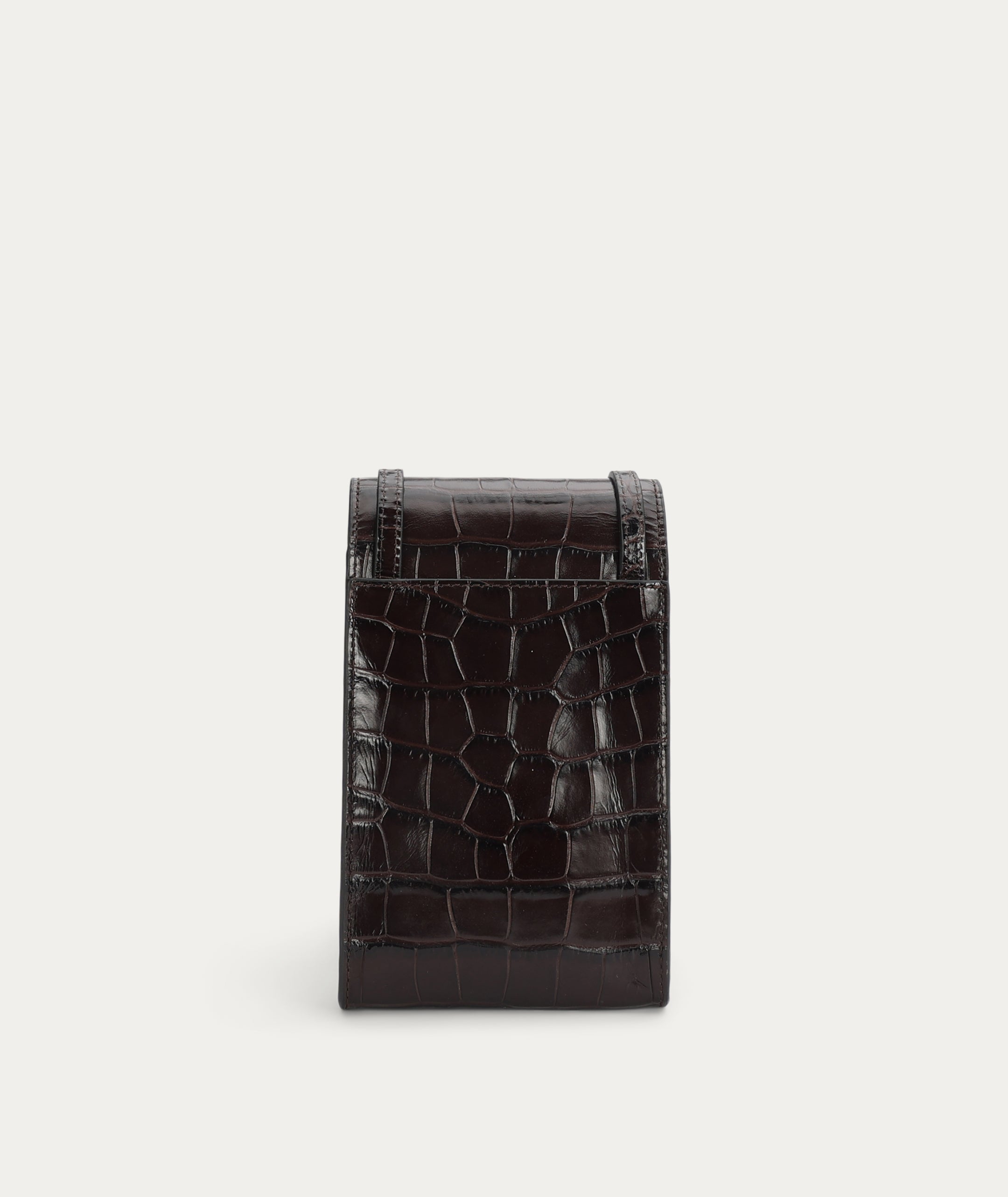 Poucheroo - Leather Strap - Espresso Croc