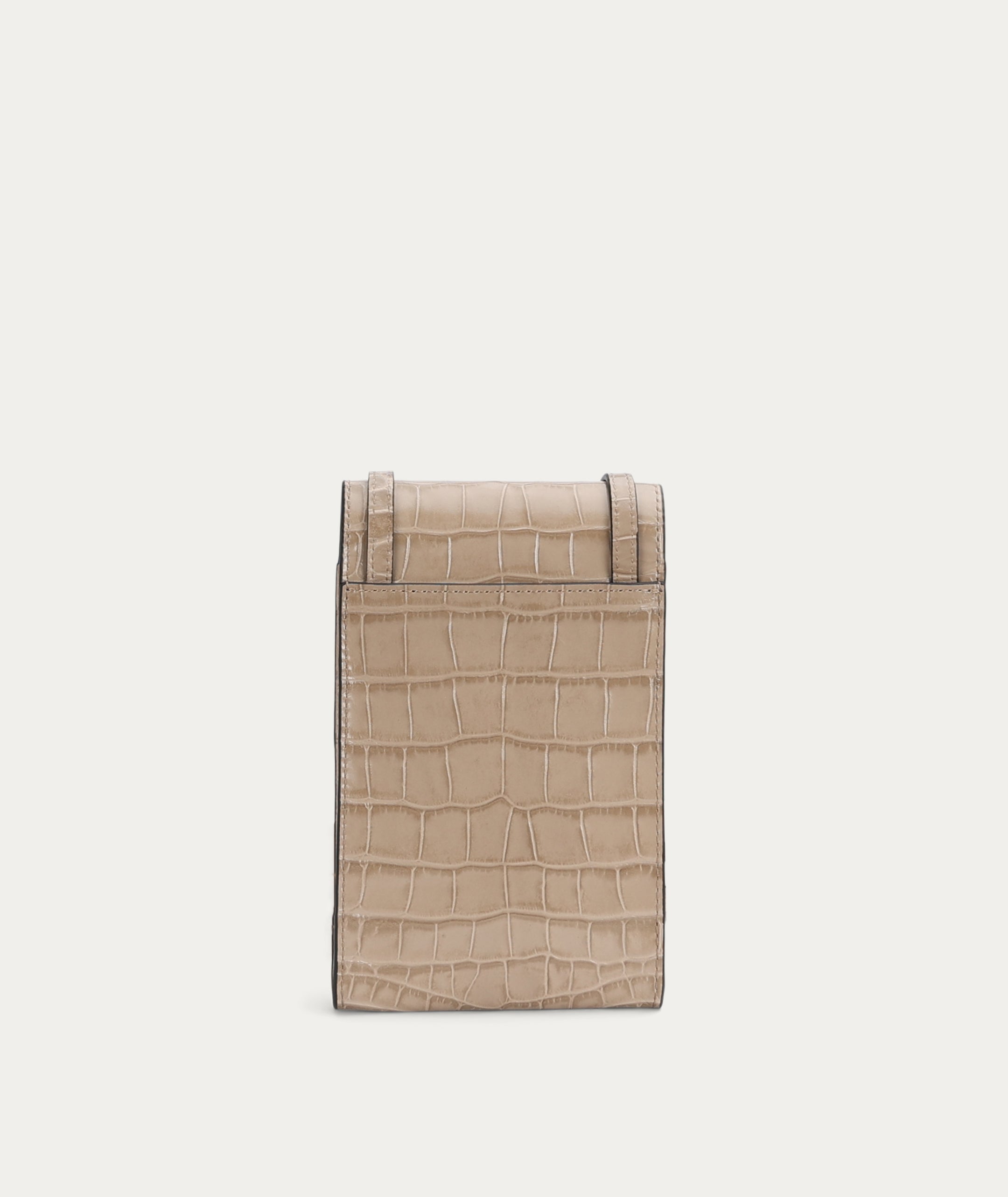 Poucheroo - Leather Strap - Oat Croc