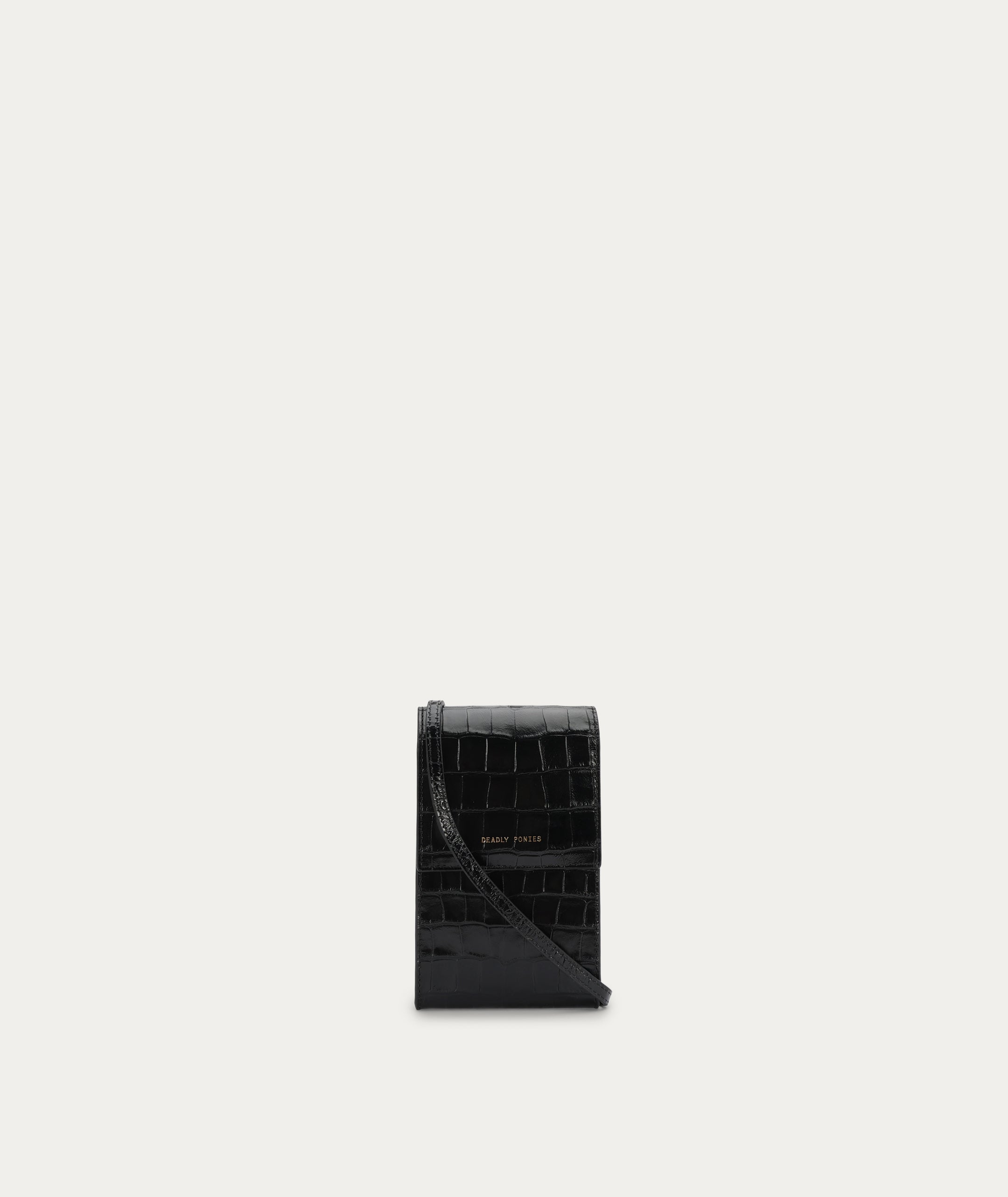 Poucheroo Phone Wallet - Black Croc