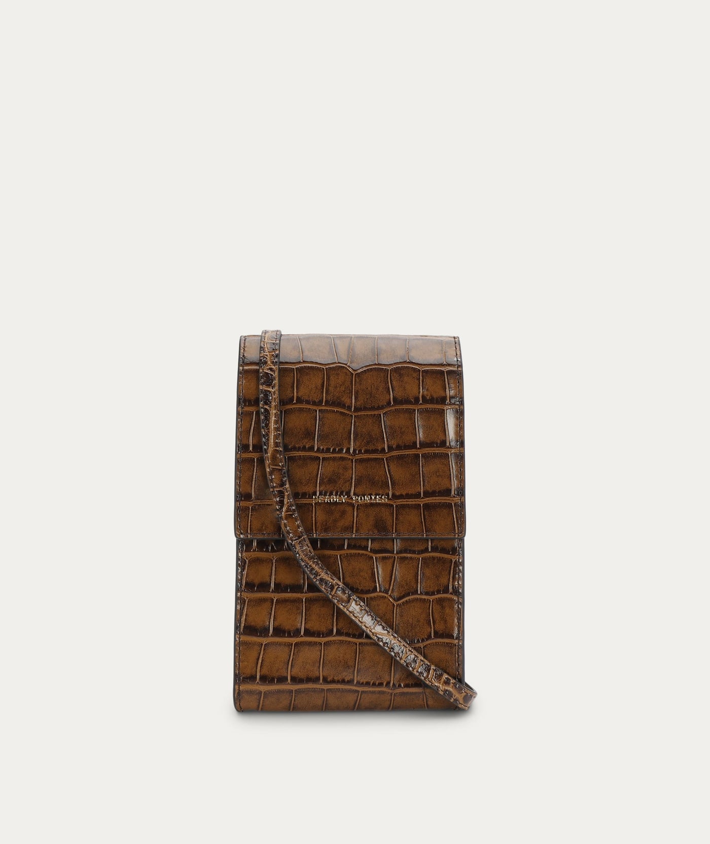 Poucheroo - Leather Strap - Toffee Croc