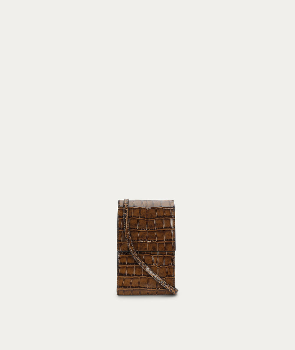Poucheroo - Leather Strap - Toffee Croc