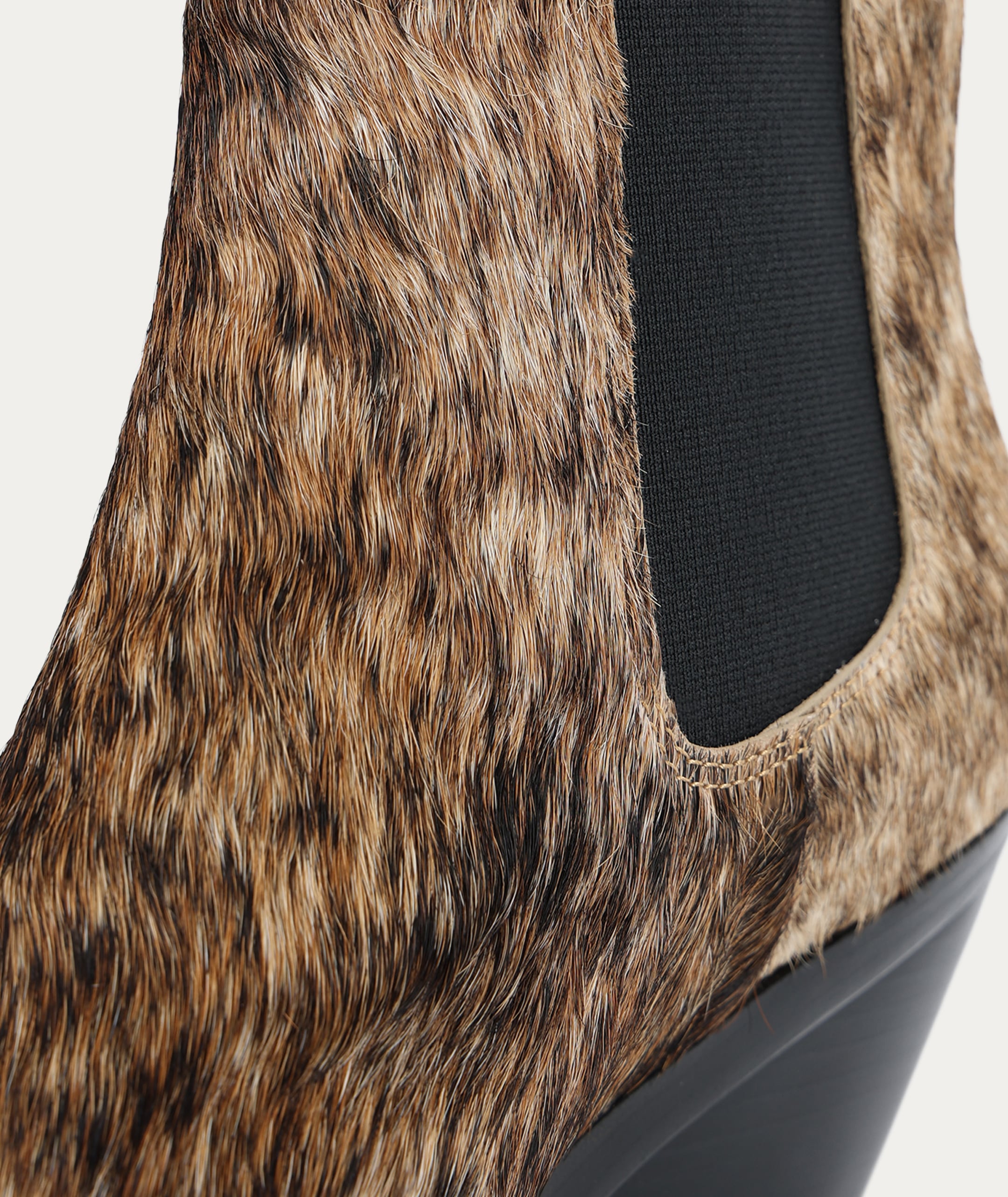 Rider Boot - Salt & Pepper Calf Hair