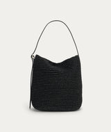 Rush Tote - Black Raffia/Black