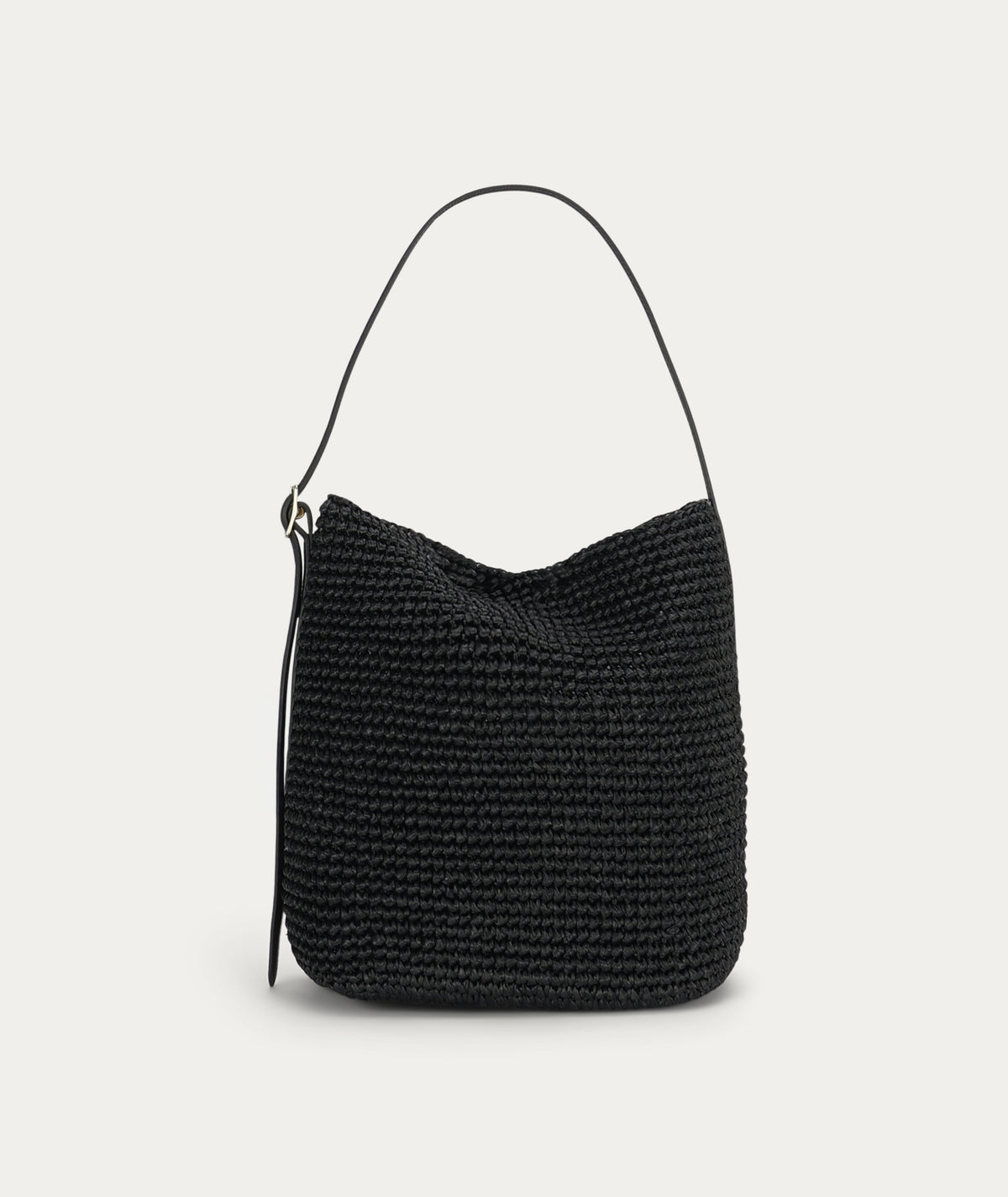 Rush Tote - Black Raffia/Black