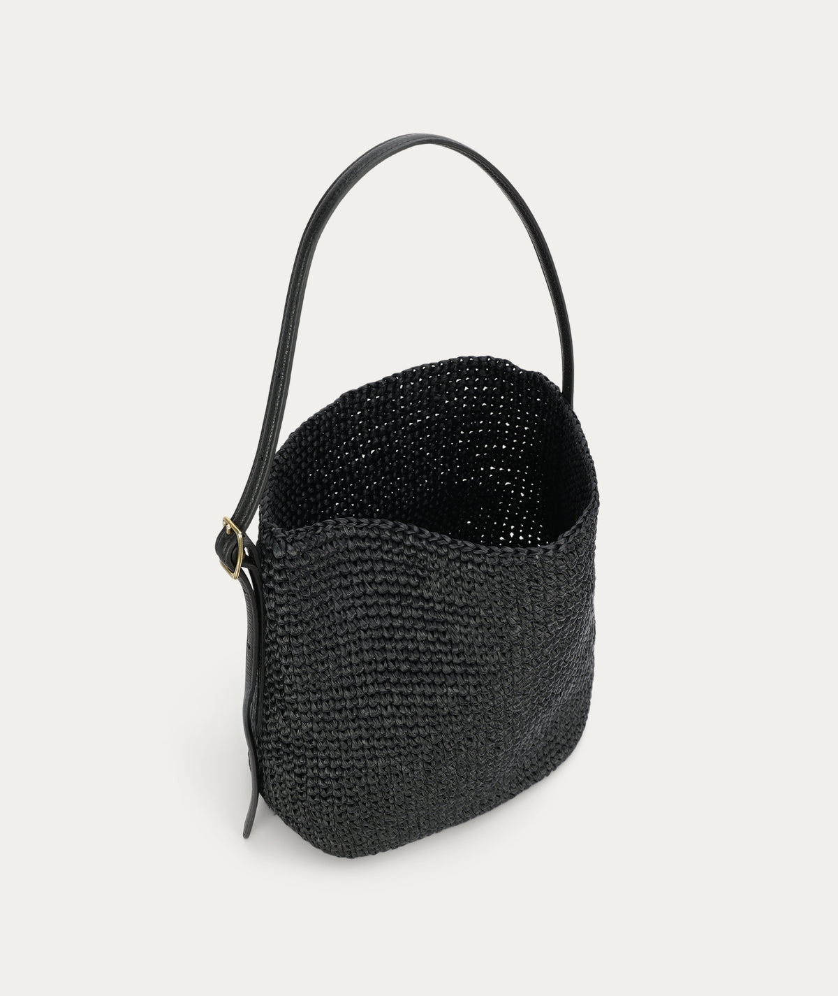 Rush Tote - Black Raffia/Black