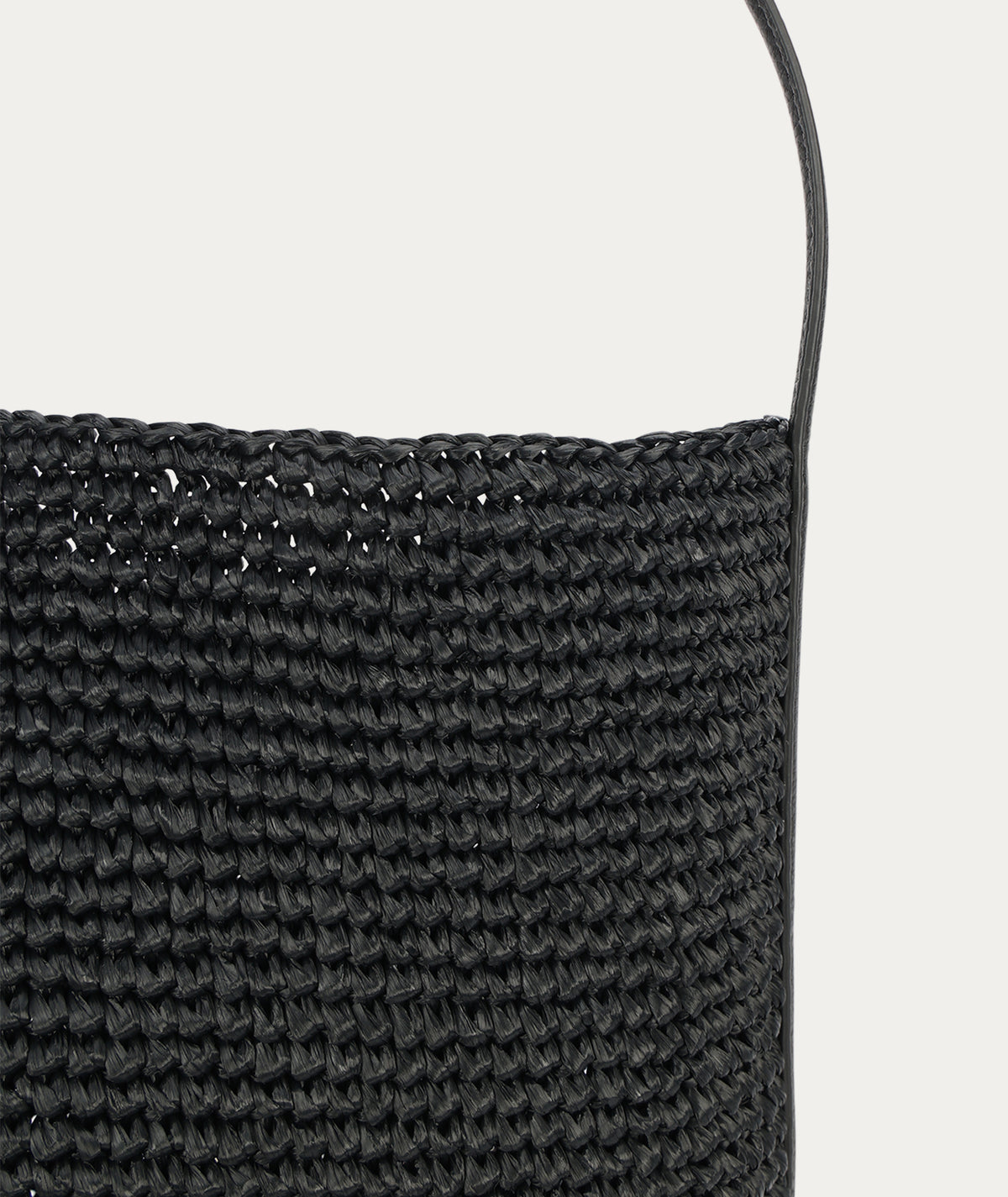 Rush Tote - Black Raffia/Black