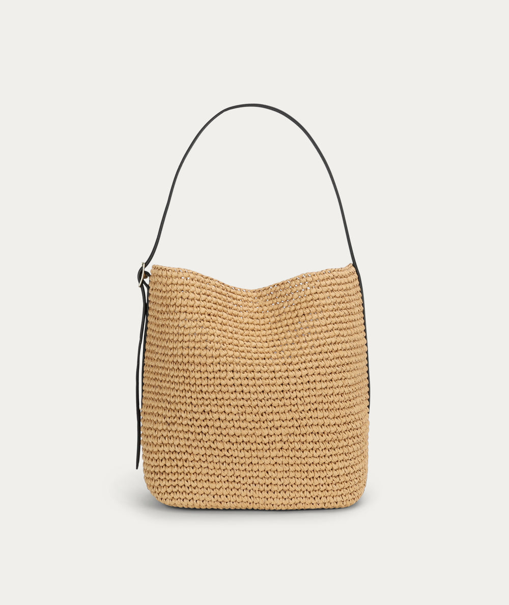Rush Tote - Natural Raffia/Black