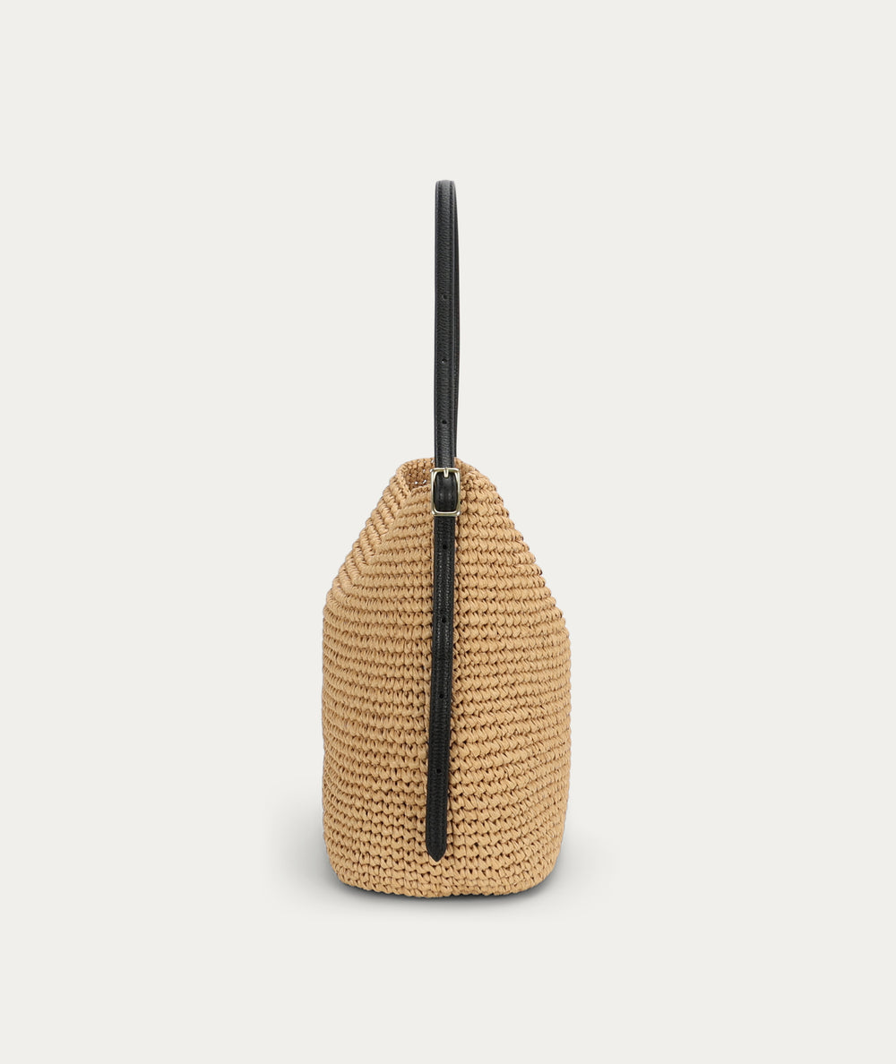 Rush Tote - Natural Raffia/Black