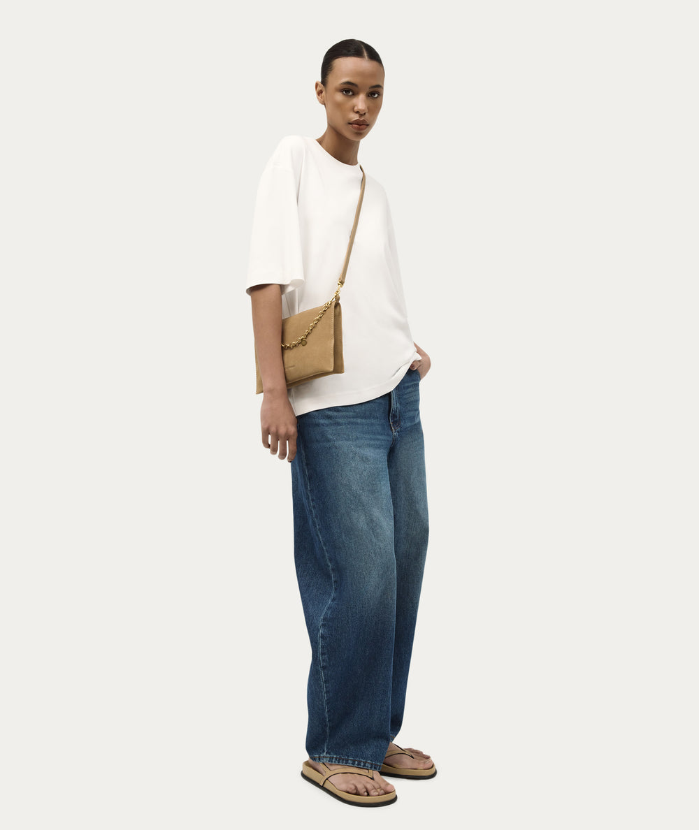 Siamese Bag - Oat Suede