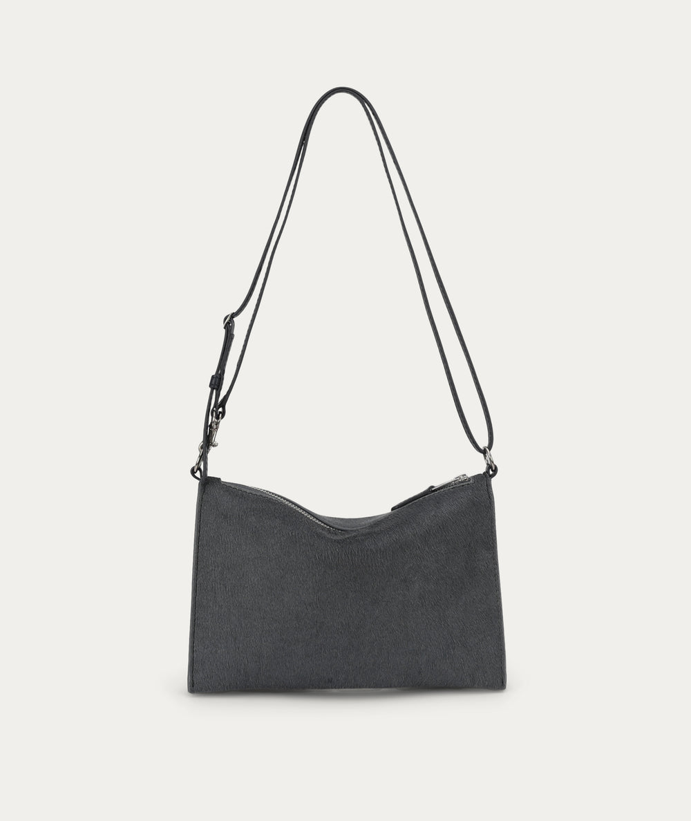 Siamese Bag - Petrol Calf Hair