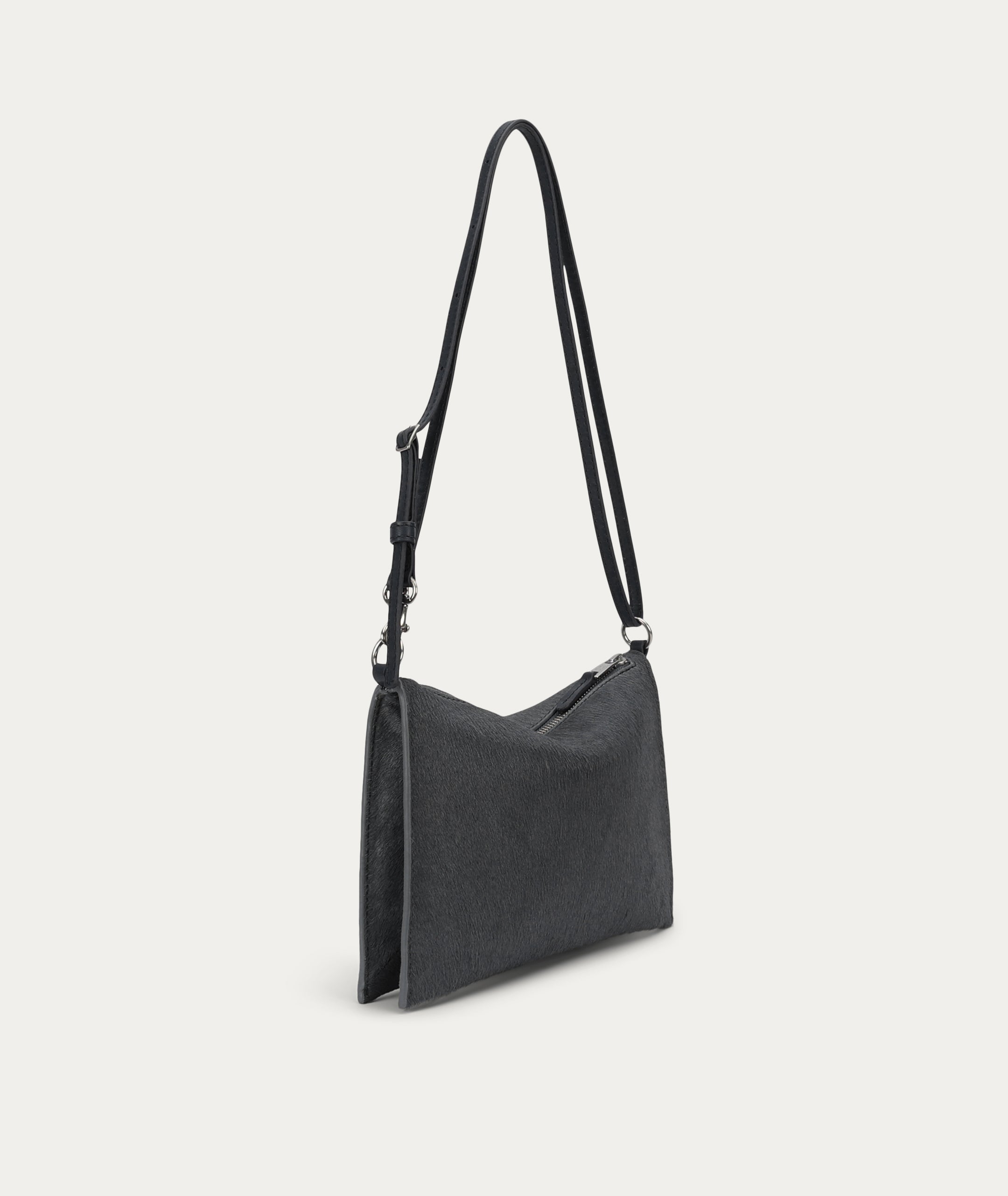 Siamese Bag - Petrol Calf Hair