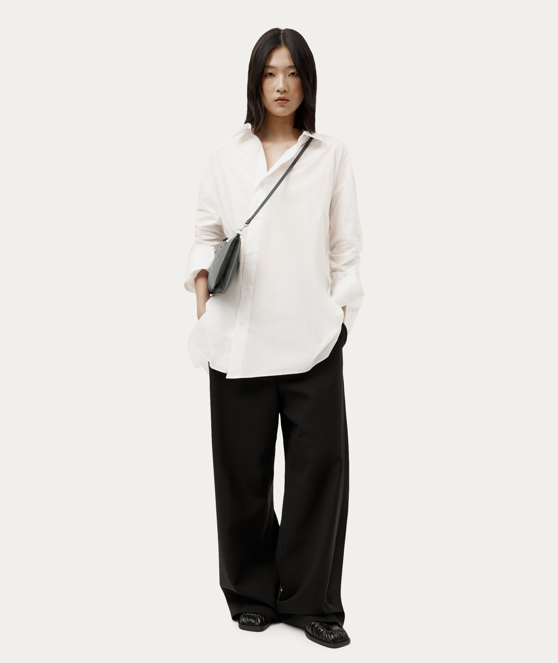 Siamese Bag - Petrol Calf Hair