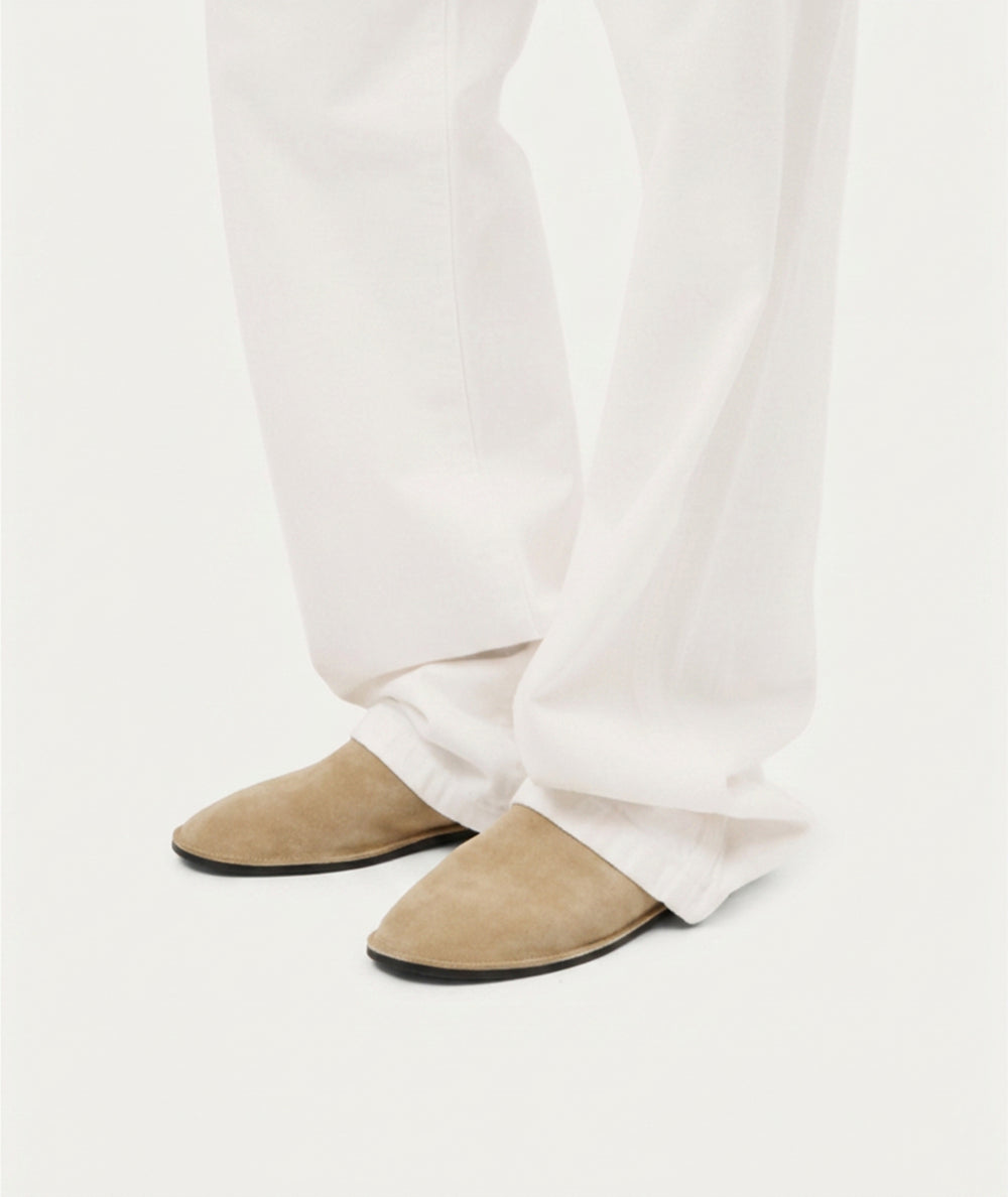 Sola Slide - Oat Suede