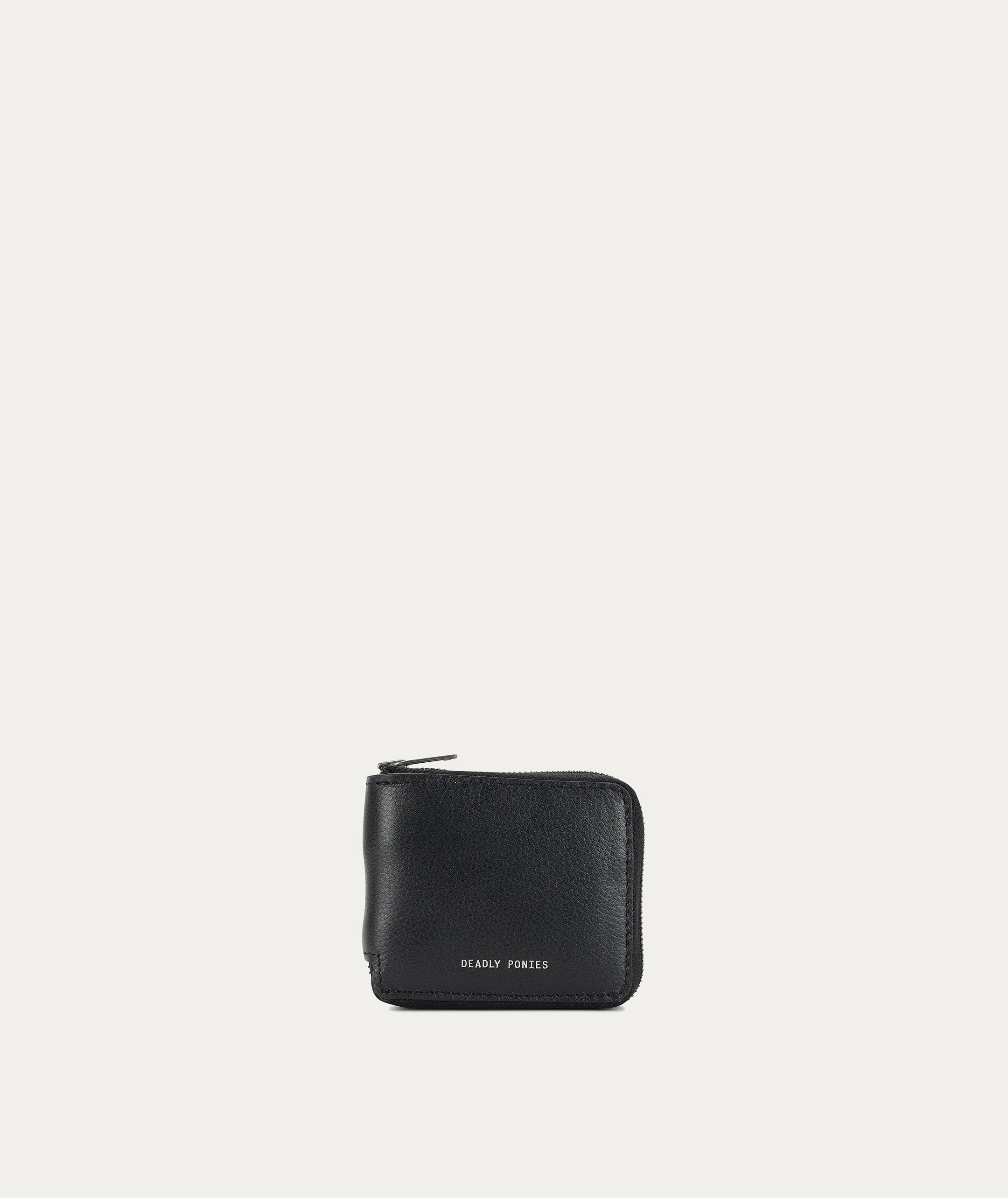 Unisex Zip Wallet - Black/Silver