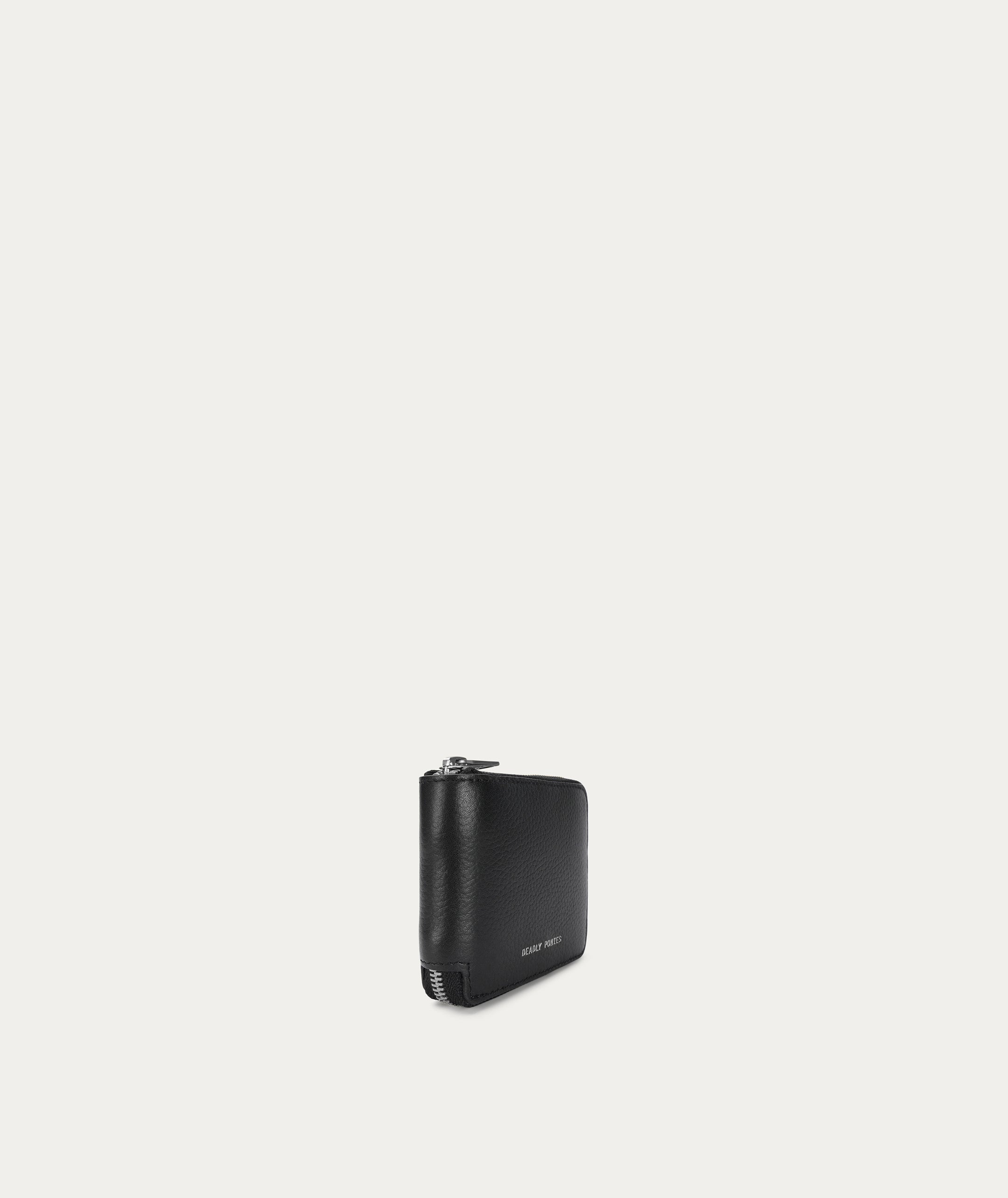 Unisex Zip Wallet - Black/Silver