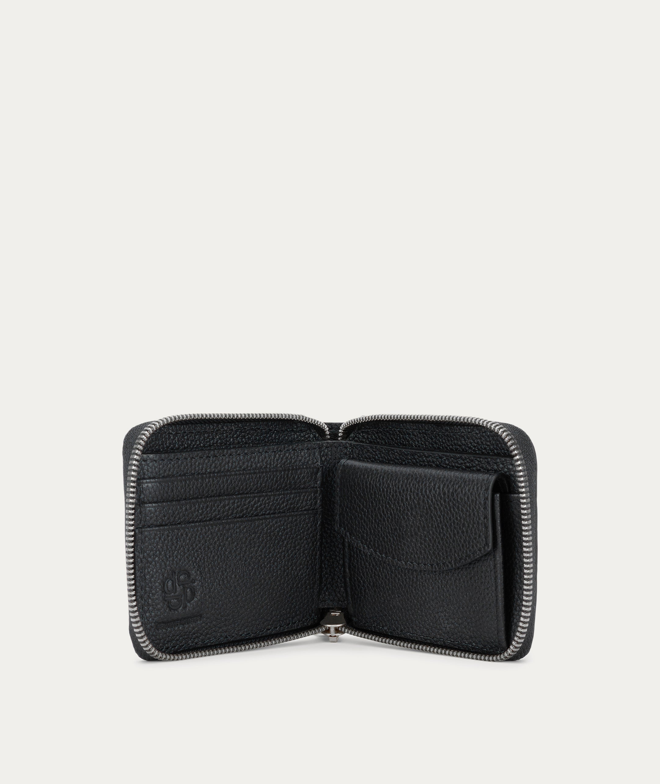 Unisex Zip Wallet - Black/Silver
