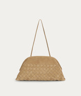 Vault Clutch - Oat Woven Suede