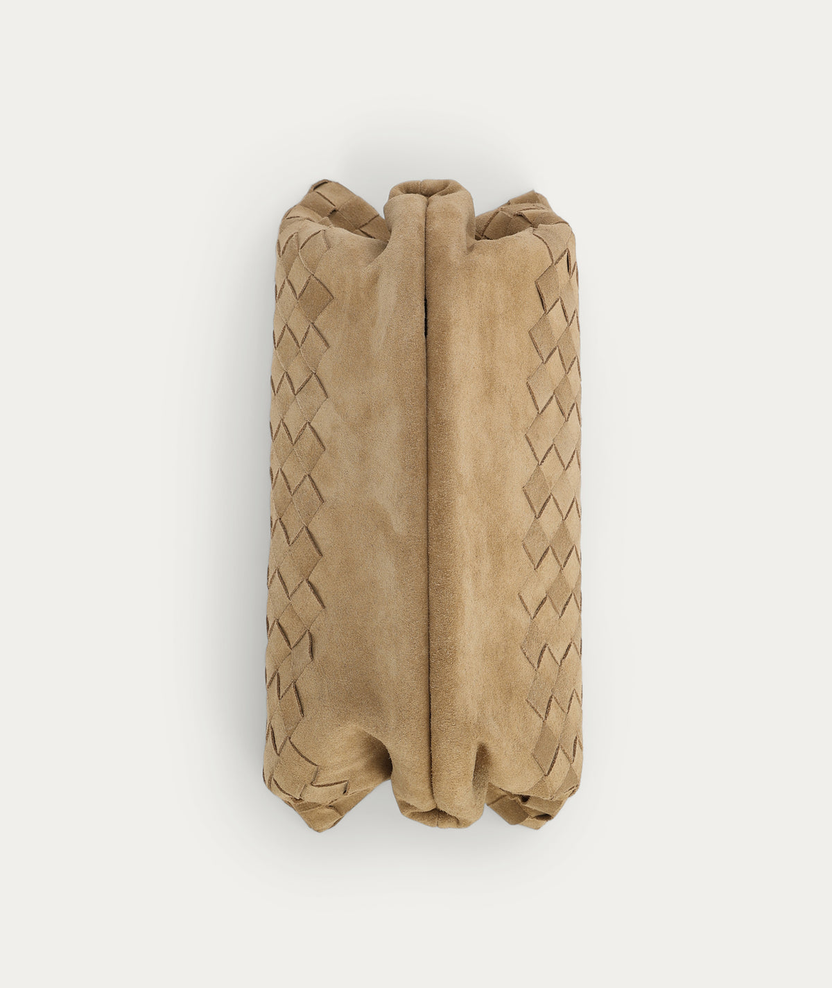 Vault Clutch - Oat Woven Suede