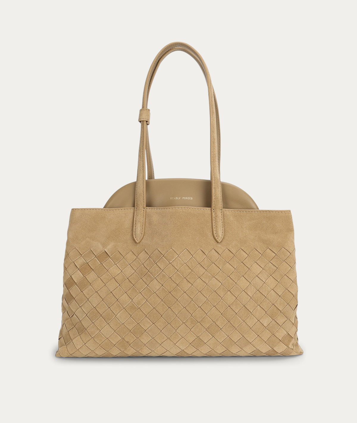 Vault Tote - Oat Woven Suede