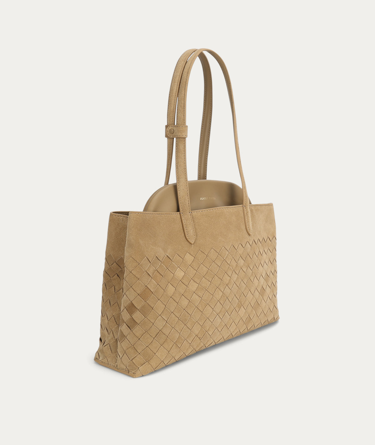 Vault Tote - Oat Woven Suede