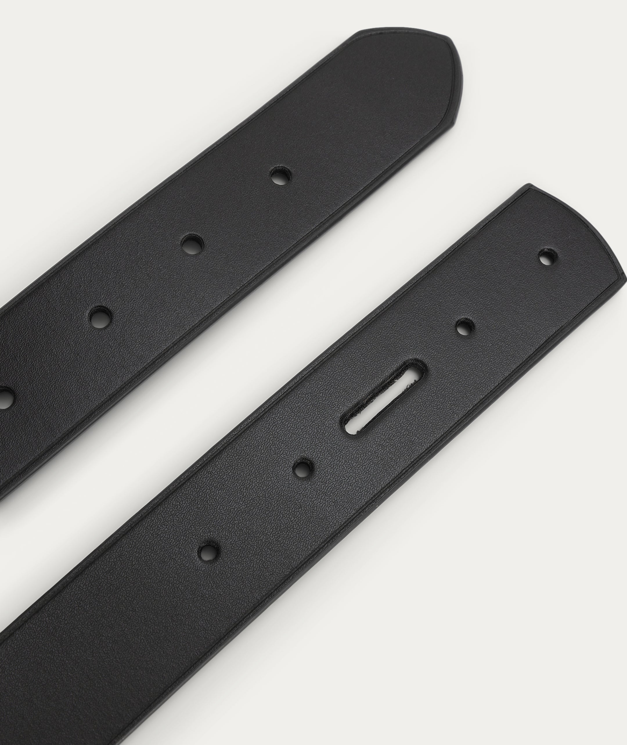 Wide Belt - Rectangle Buckle - Black/Brass