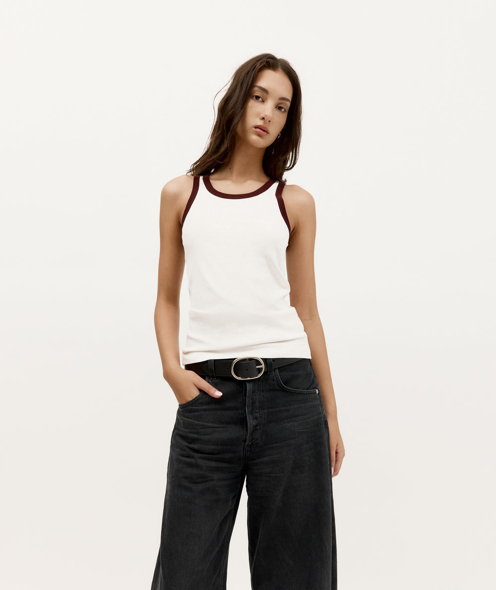 Wide Belt - Oval Buckle - Black/Silver