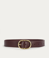 Wide Epona Belt - Dark Cherry/Brass