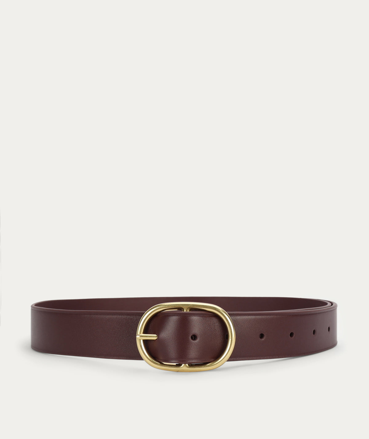 Wide Epona Belt - Dark Cherry/Brass