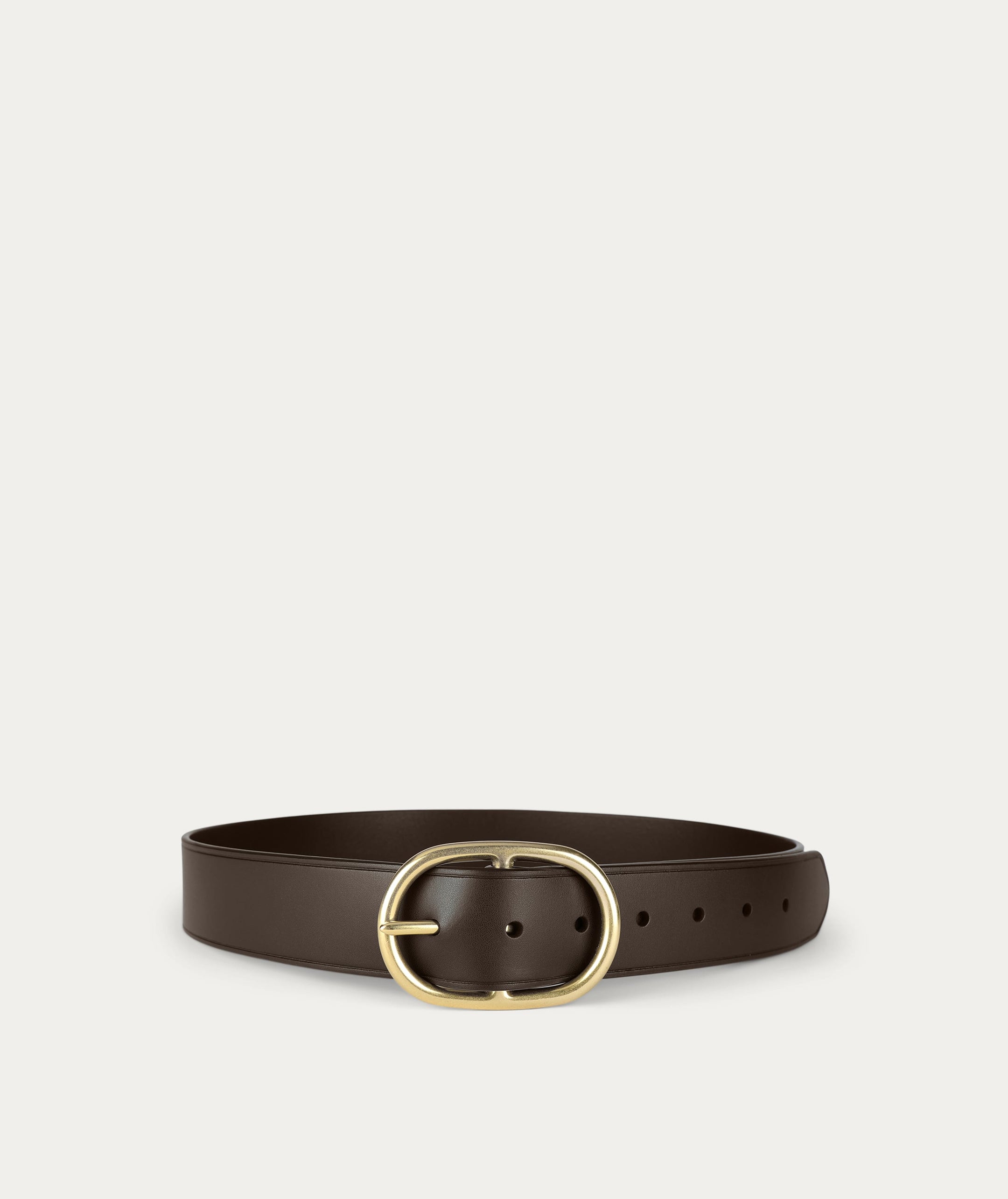 Wide Belt Oval Buckle - Mud/Brass