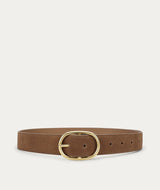 Wide Epona Belt - Hazel Suede/Brass
