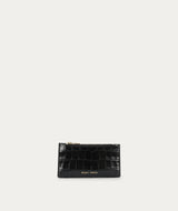 Zip Card Holder - Black Croc