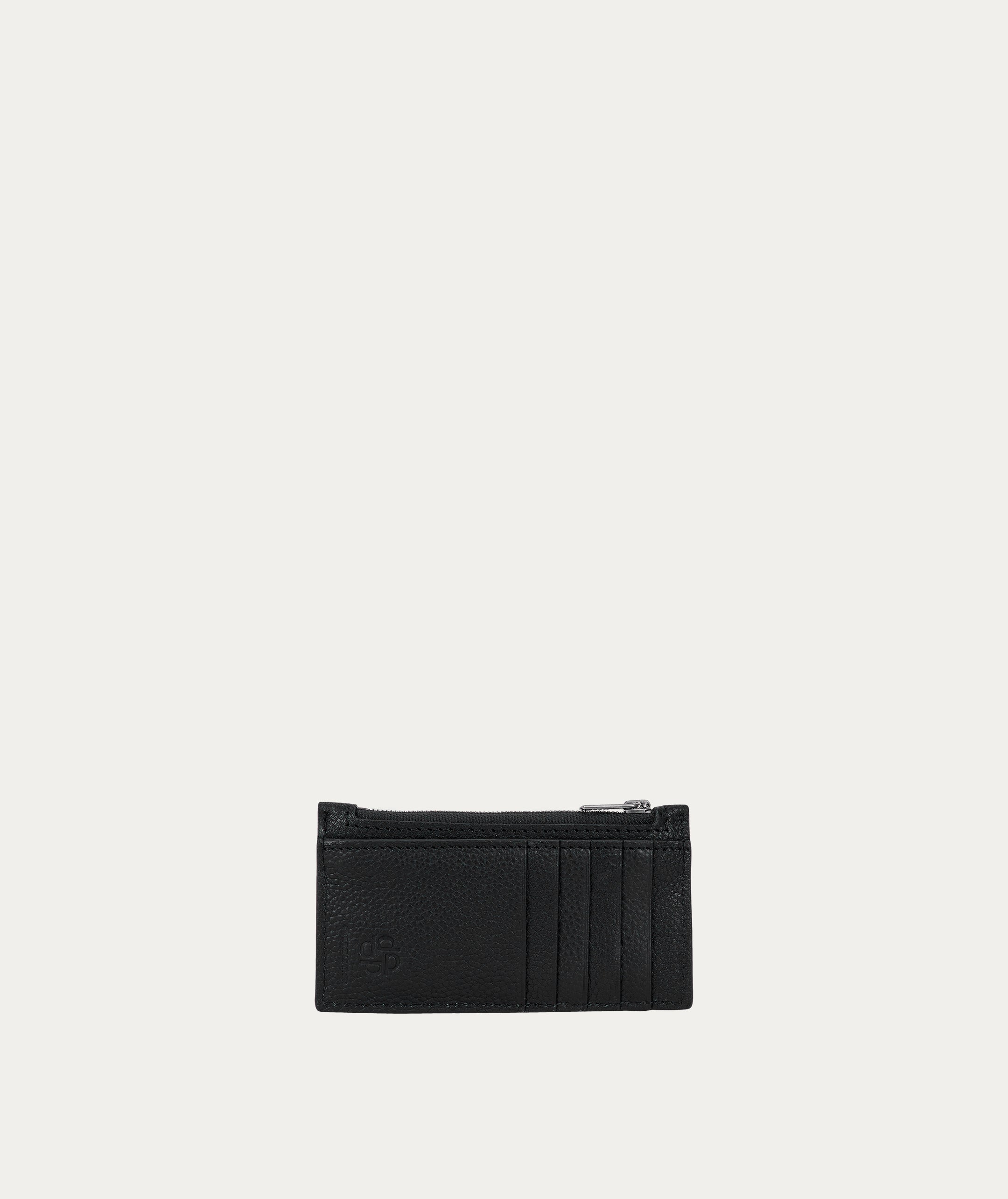 Zip Card Holder - Black/Silver