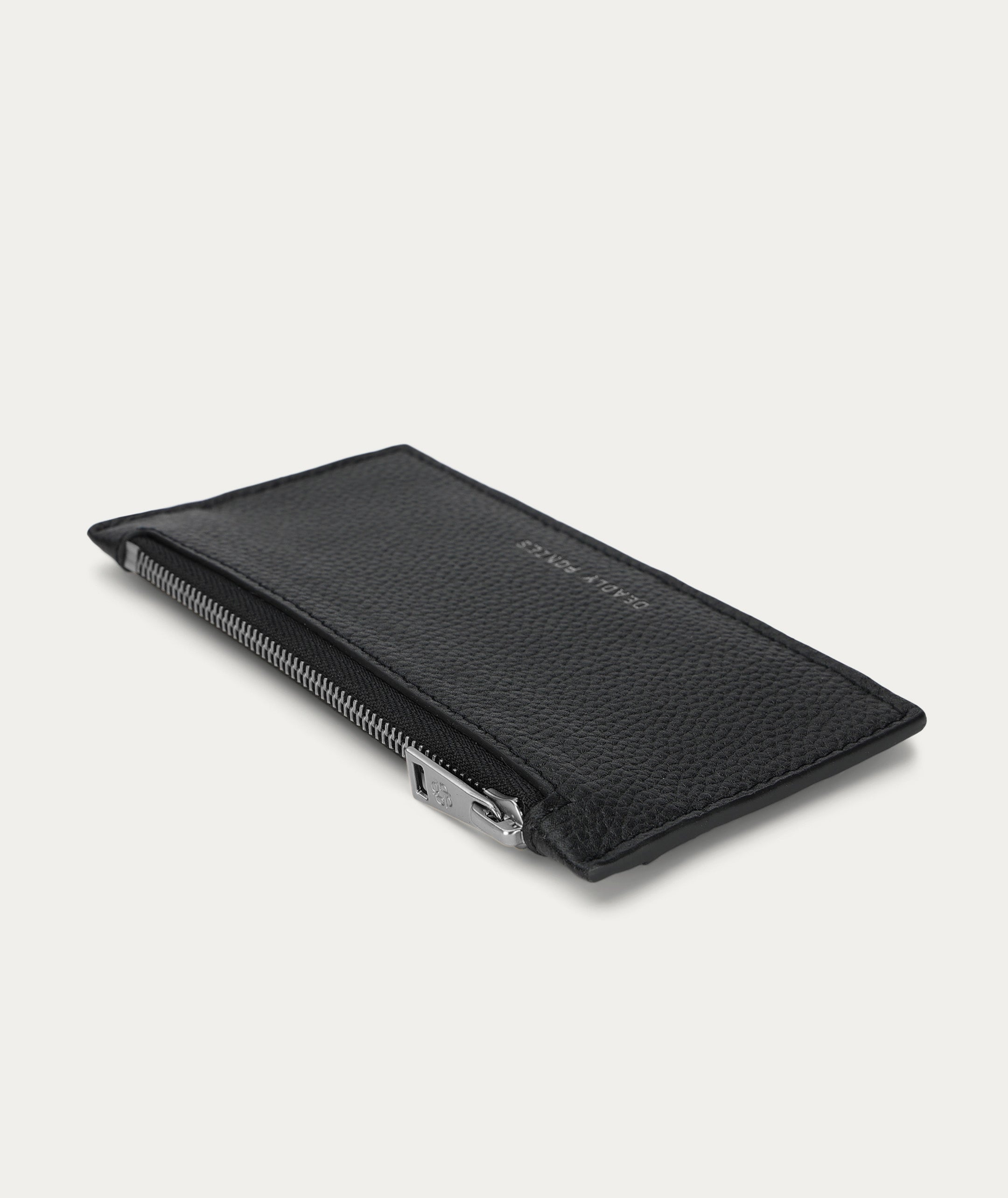 Zip Card Holder - Black/Silver
