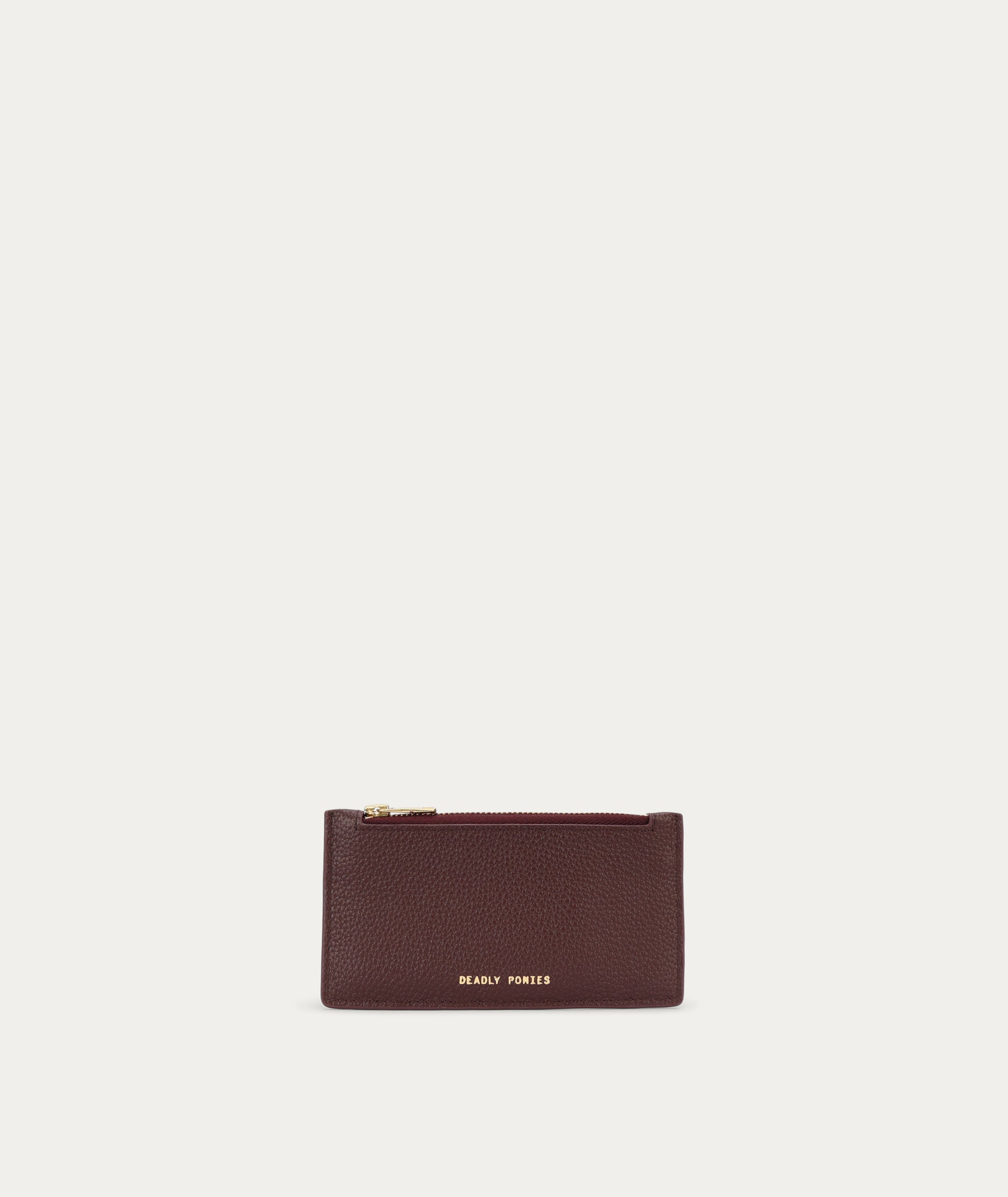 Zip Card Holder - Dark Cherry