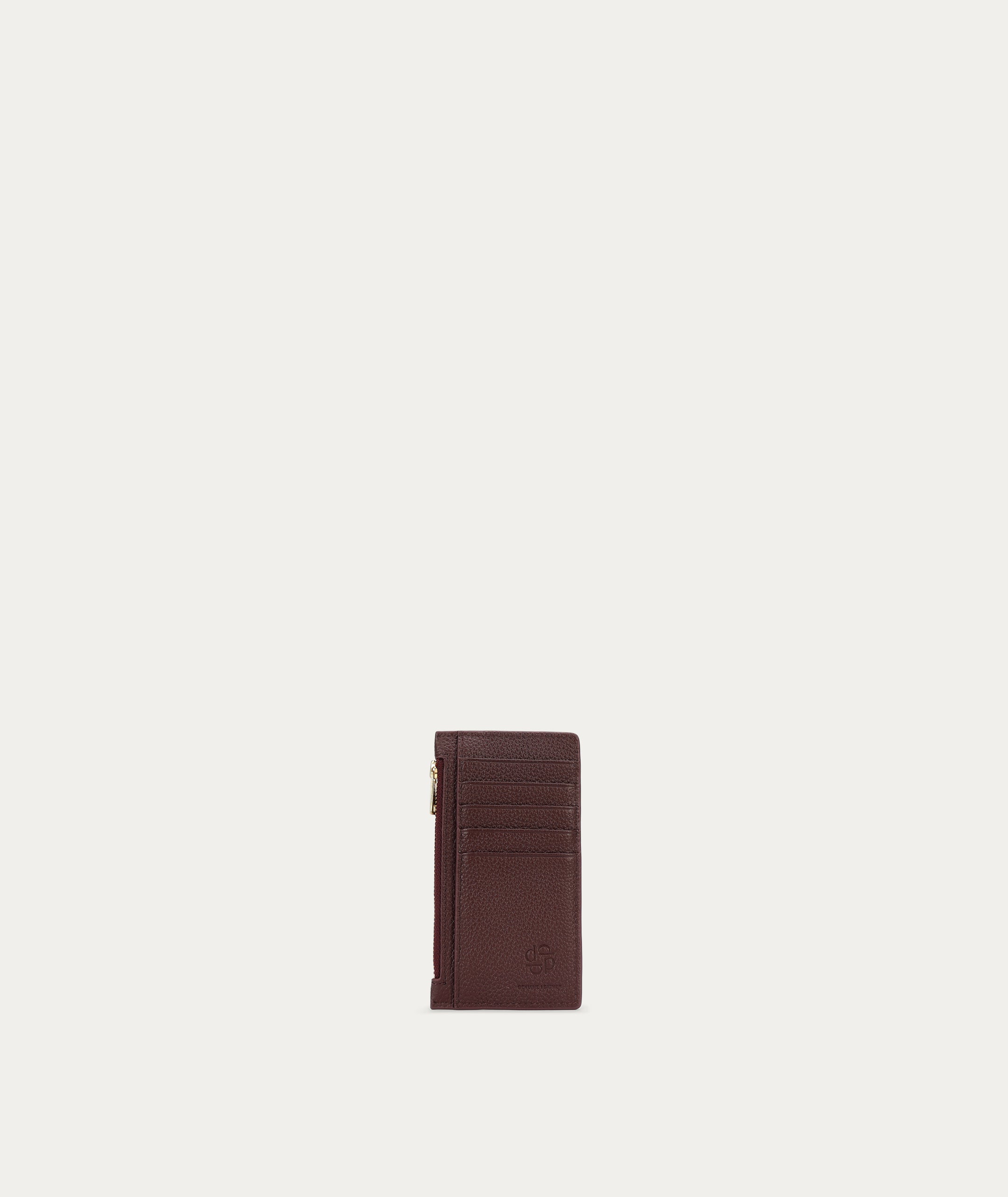 Zip Card Holder - Dark Cherry