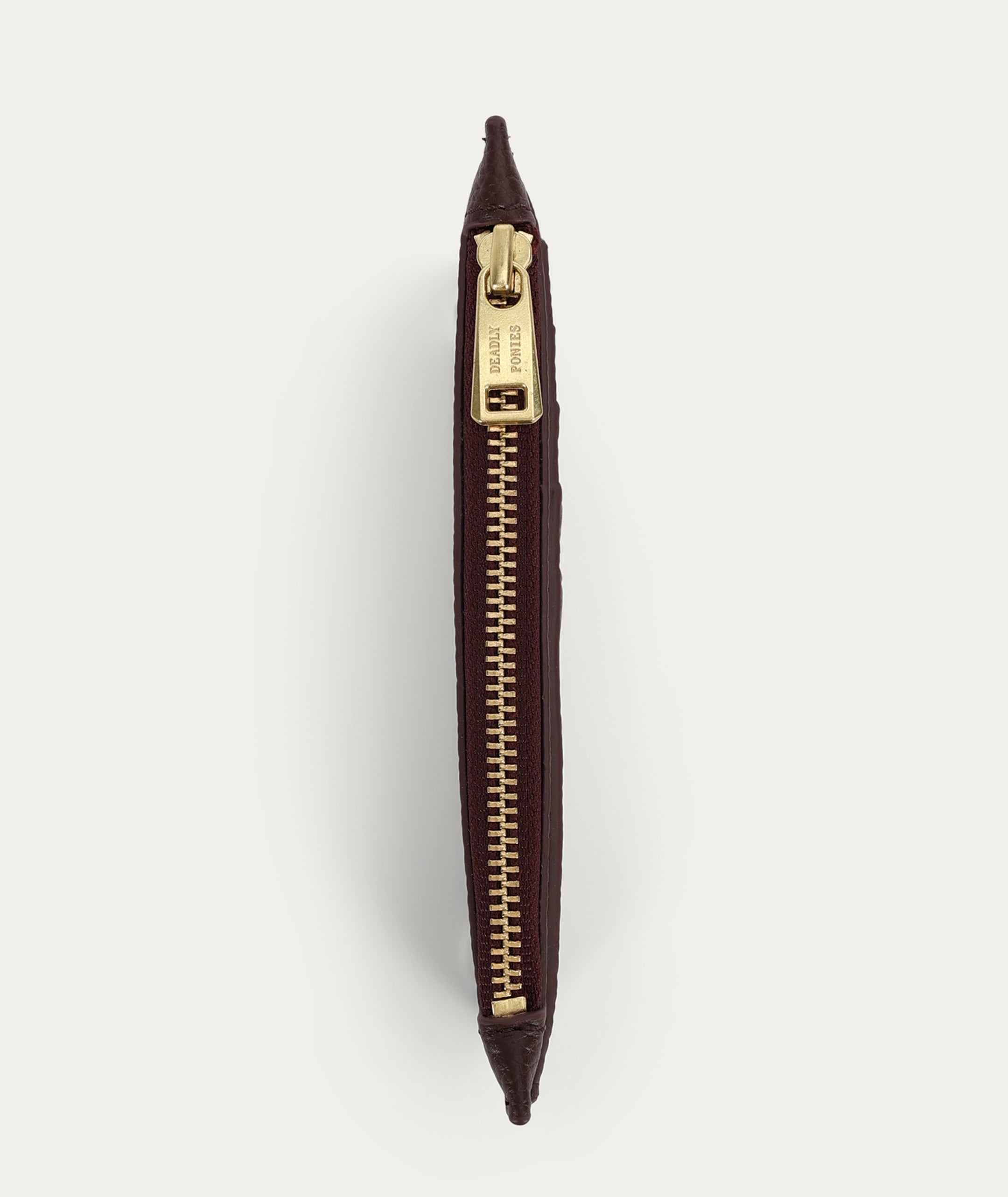 Zip Card Holder - Dark Cherry