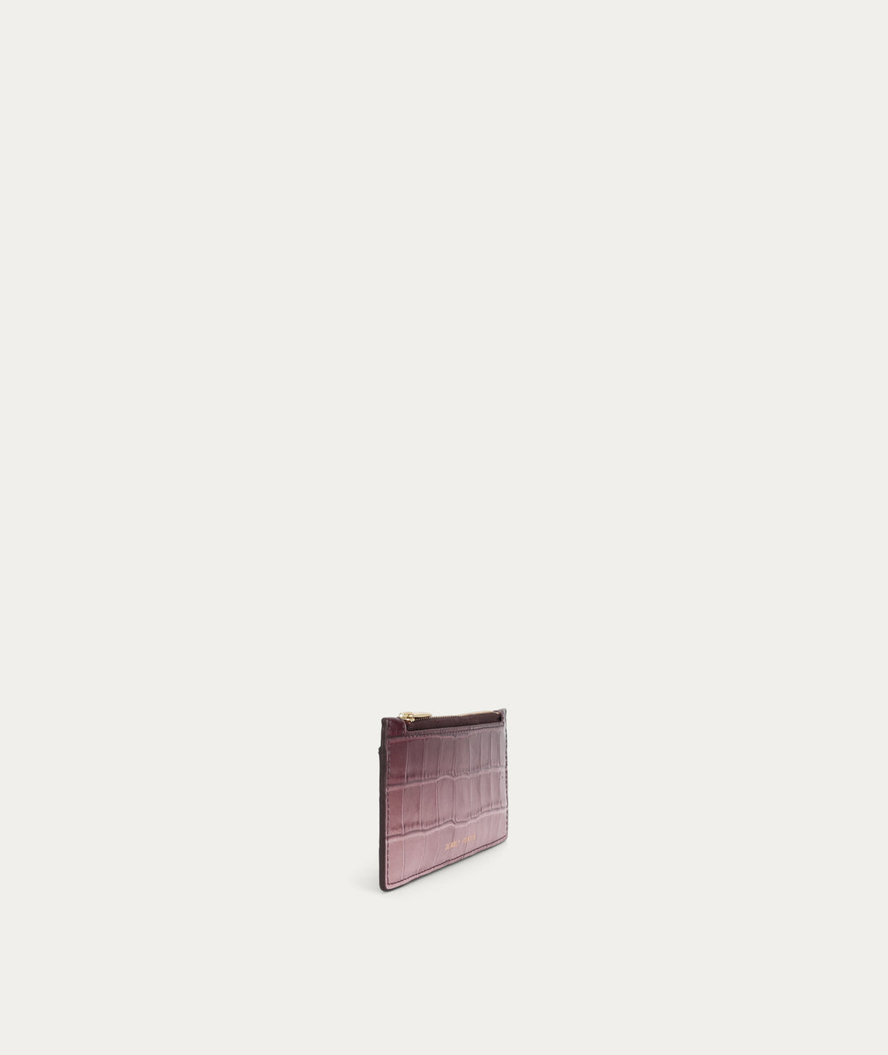 Zip Card Holder - Eclipse Croc