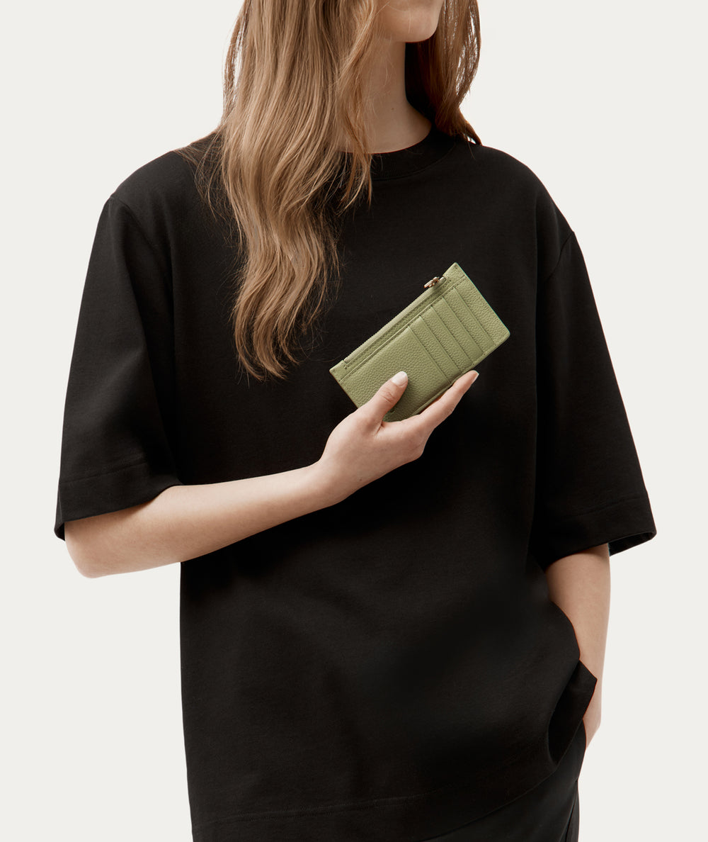 Zip Card Holder - Sage