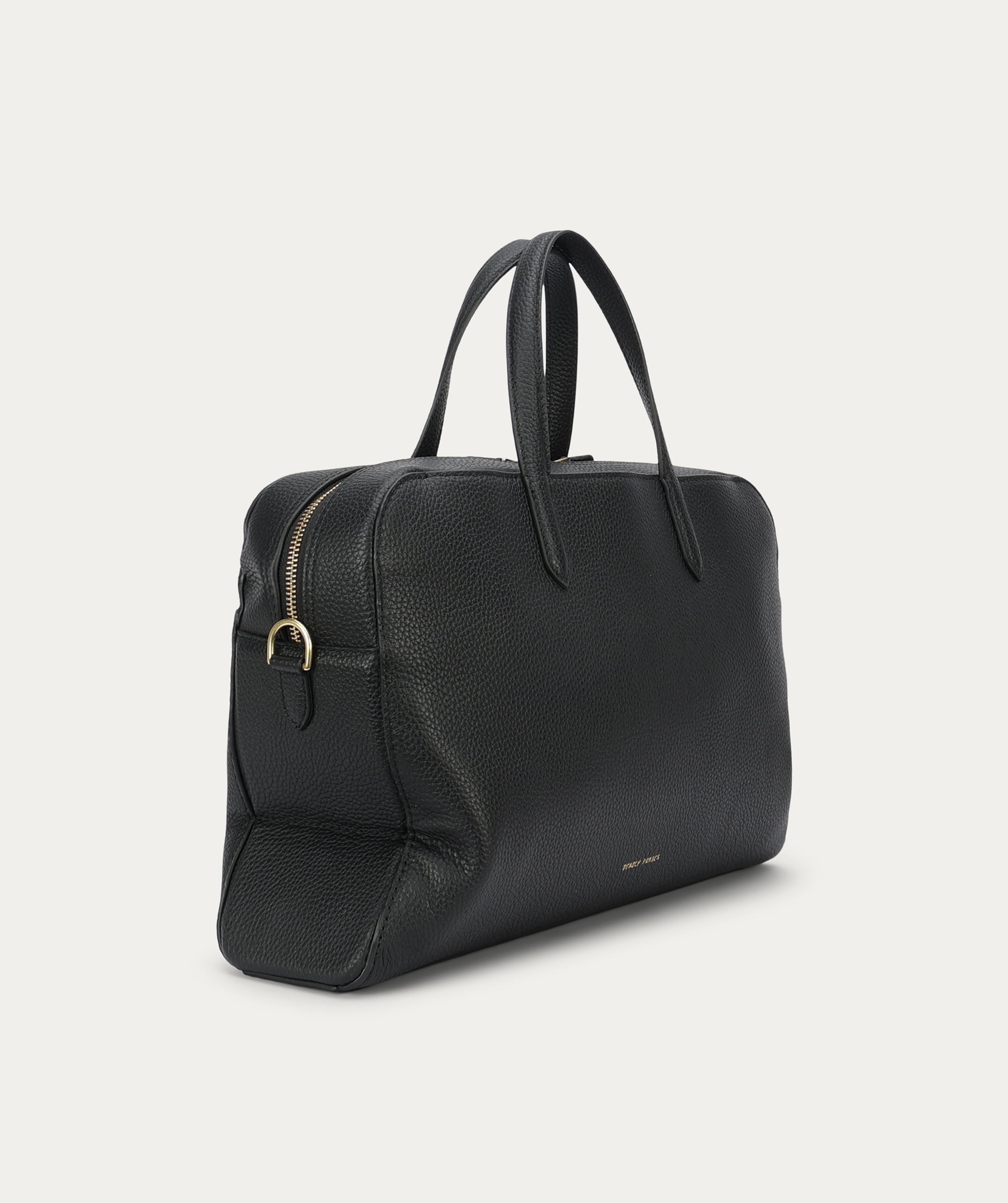 Zorro Briefcase - Black/Brass