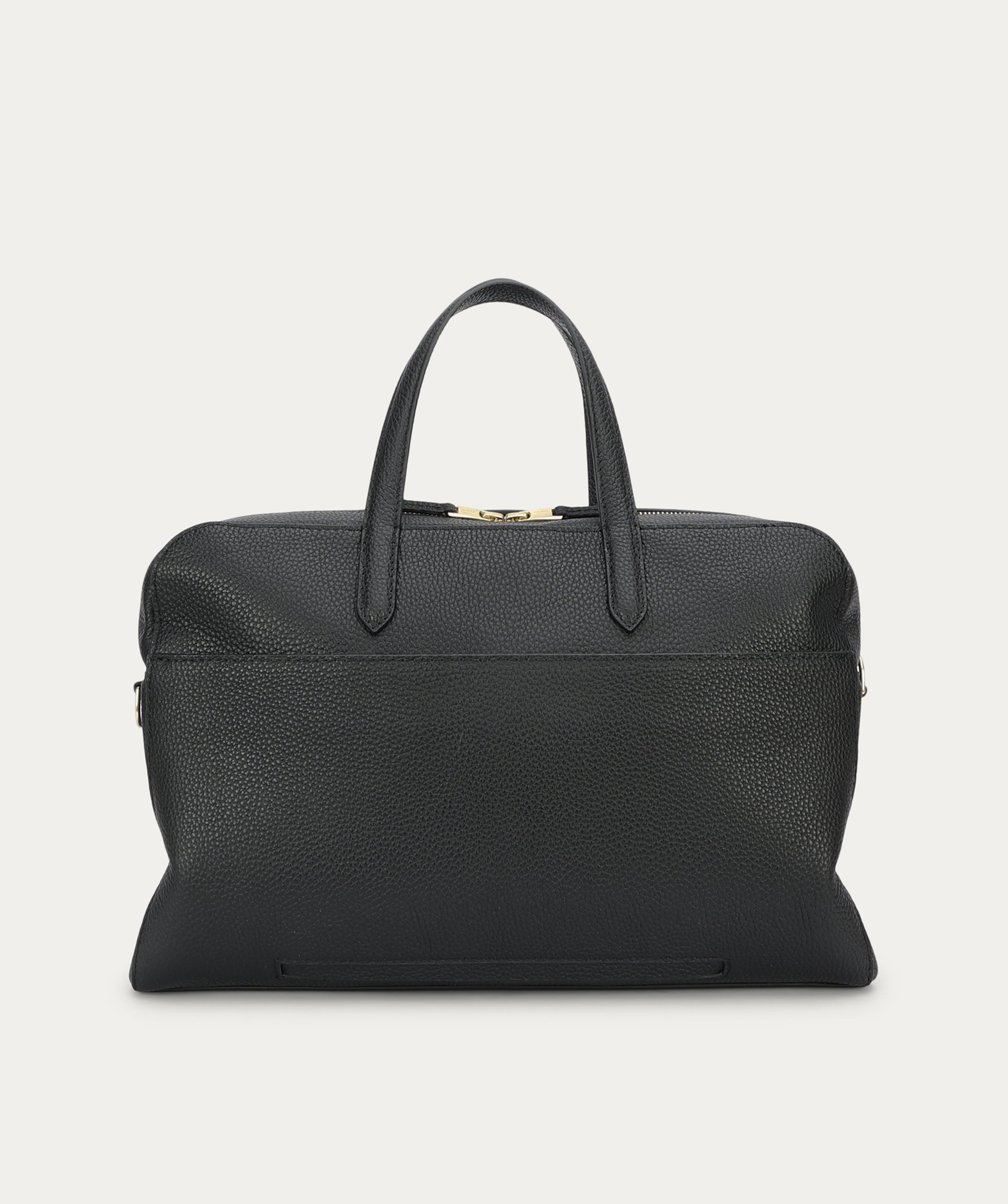 Zorro Briefcase - Black/Brass