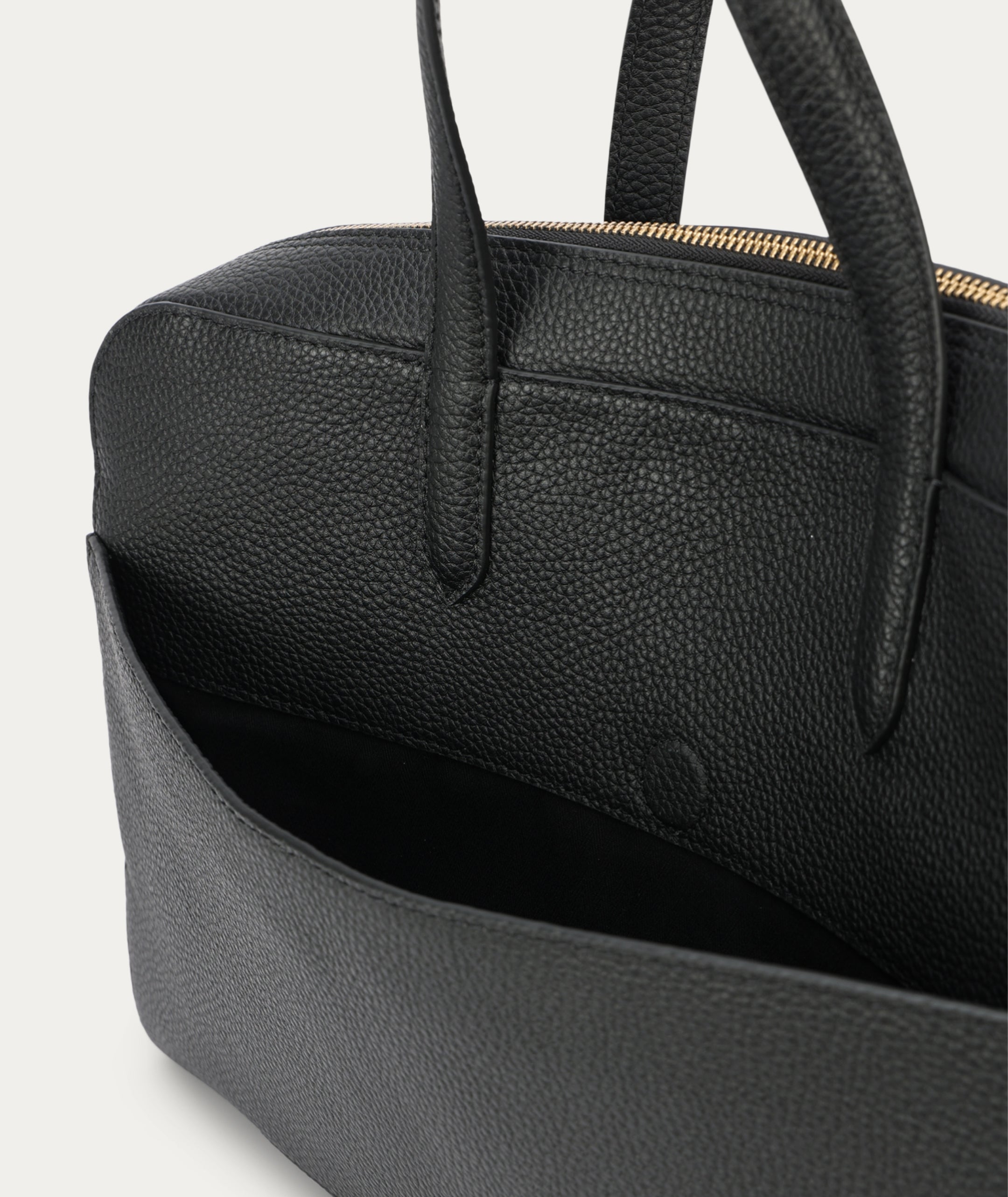 Zorro Briefcase - Black/Brass