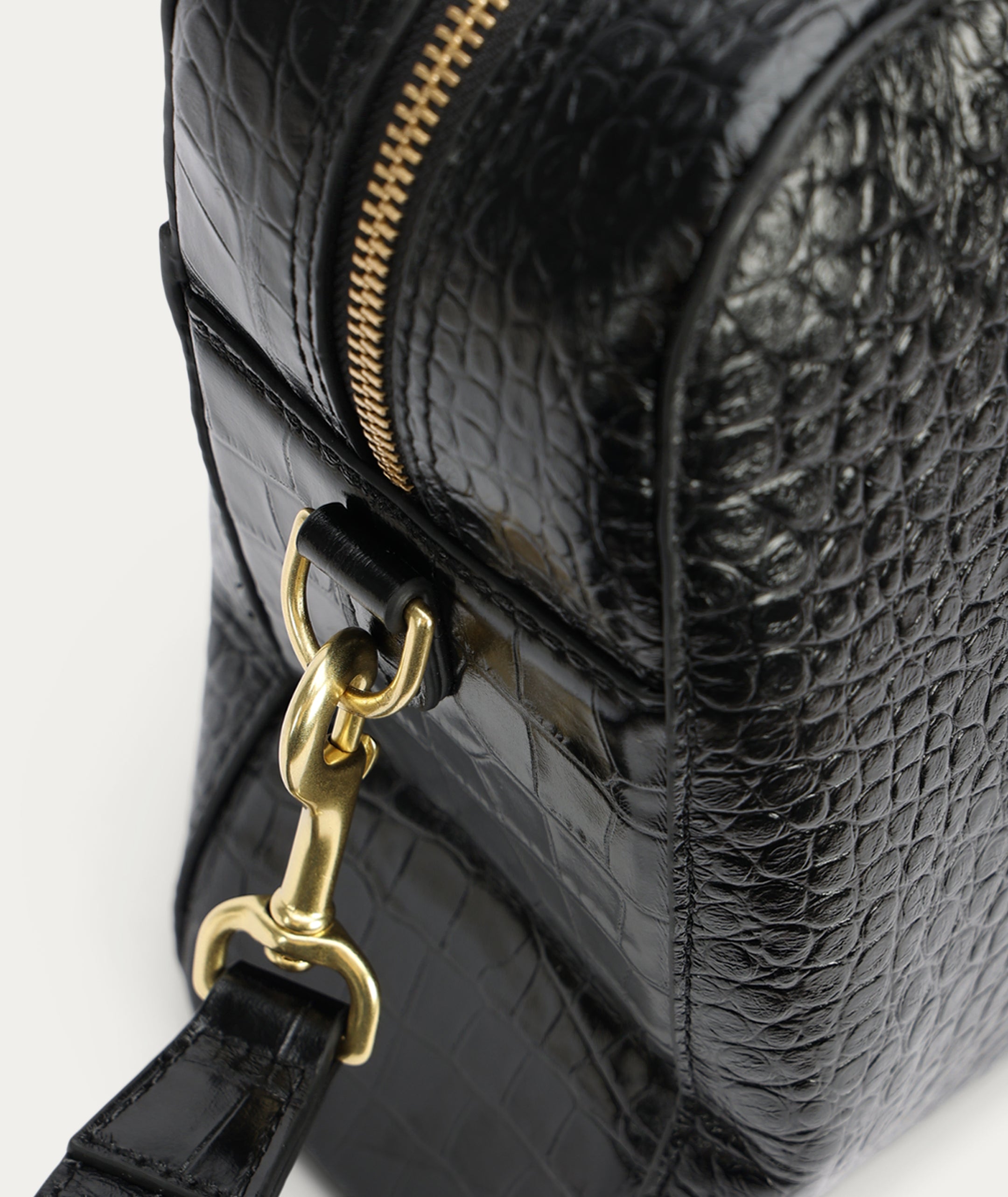 Zorro Briefcase - Black Croc